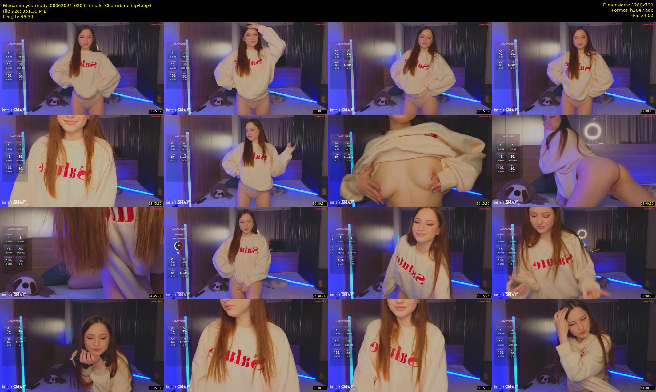 yes_ready — 47 minute Chaturbate female cam show recording, 720p, Jun 8, 2024