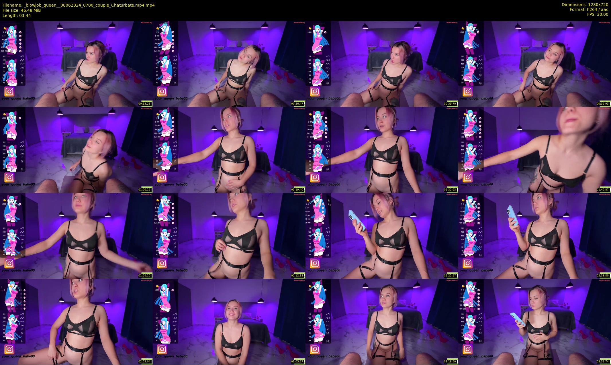 _blowjob_queen_ — 4 minute Chaturbate couple cam show recording, 720p, Jun 8, 2024