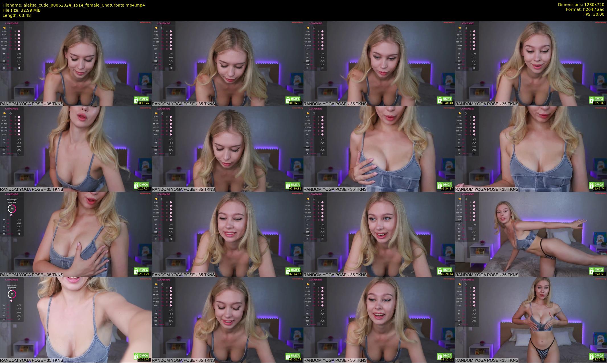 aleksa_cutie — 4 minute Chaturbate female cam show recording, 720p, Jun 8, 2024
