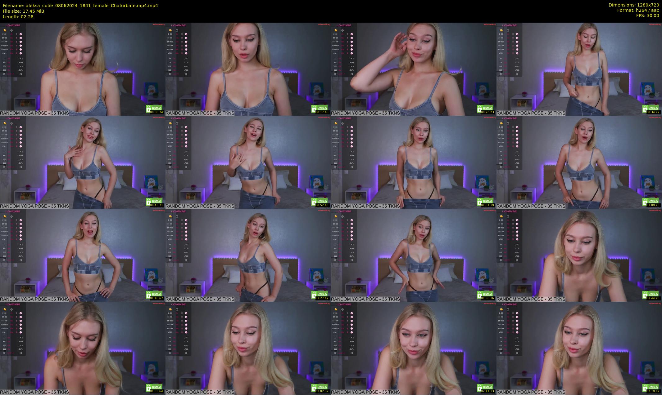 aleksa_cutie — 3 minute Chaturbate female cam show recording, 720p, Jun 8, 2024