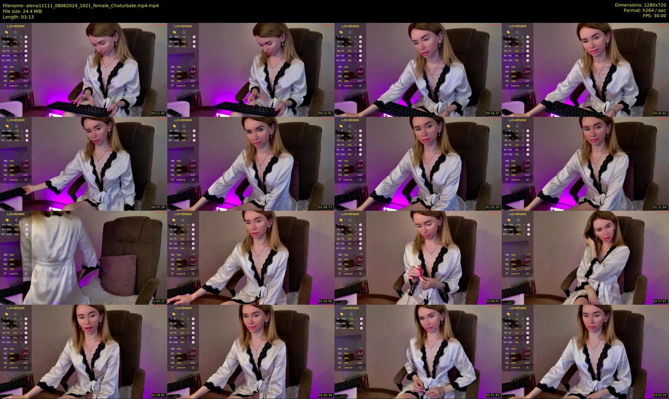 alena11111 — 4 minute Chaturbate female cam show recording, 720p, Jun 8, 2024