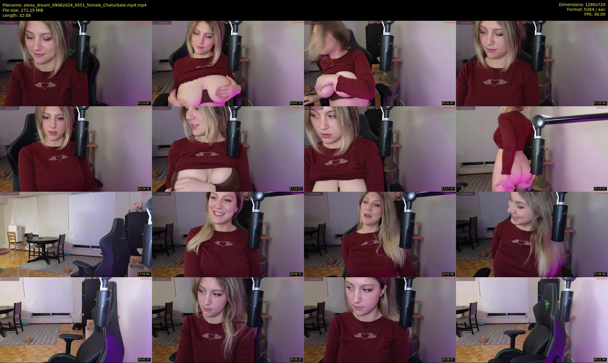 alexa_dream — 33 minute Chaturbate female cam show recording, 720p, Jun 9, 2024