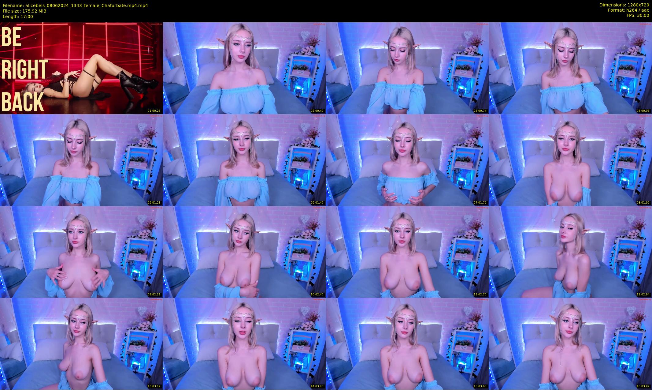 alicebels — 17 minute Chaturbate female cam show recording, 720p, Jun 8, 2024