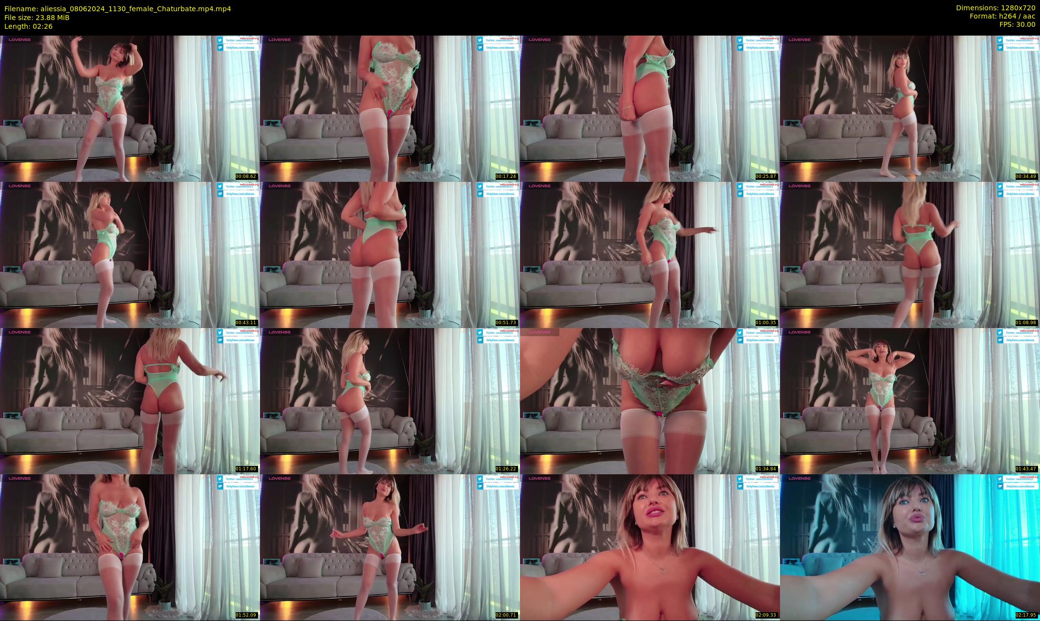 aliessia — 3 minute Chaturbate female cam show recording, 720p, Jun 8, 2024