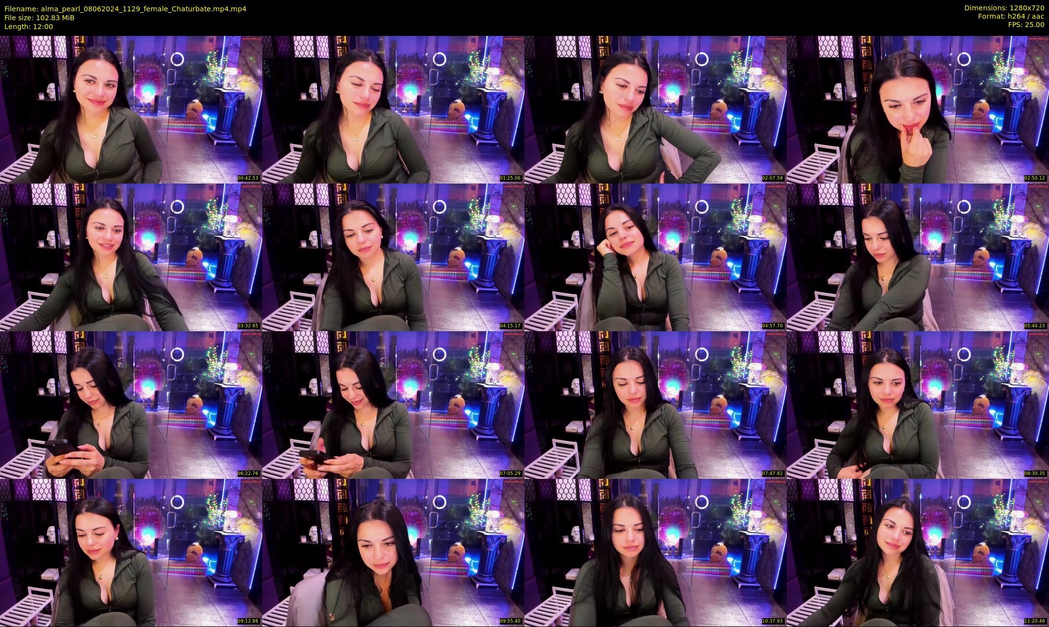 alma_pearl — 12 minute Chaturbate female cam show recording, 720p, Jun 8, 2024