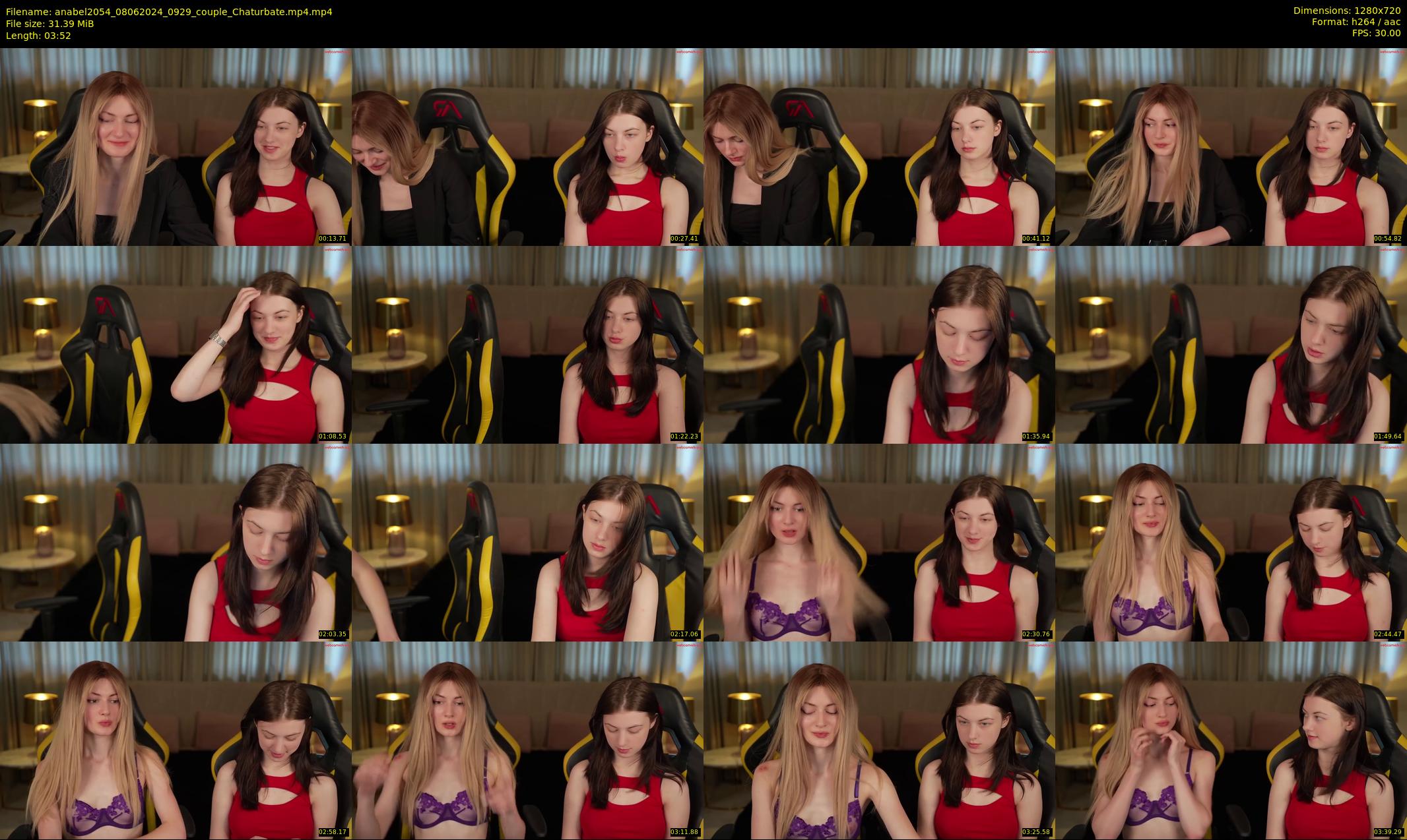 anabel2054 — 4 minute Chaturbate female cam show recording, 720p, Jun 8, 2024