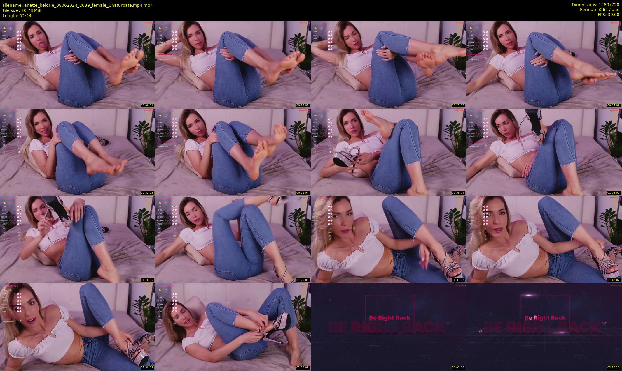 anette_belorie — 3 minute Chaturbate female cam show recording, 720p, Jun 8, 2024