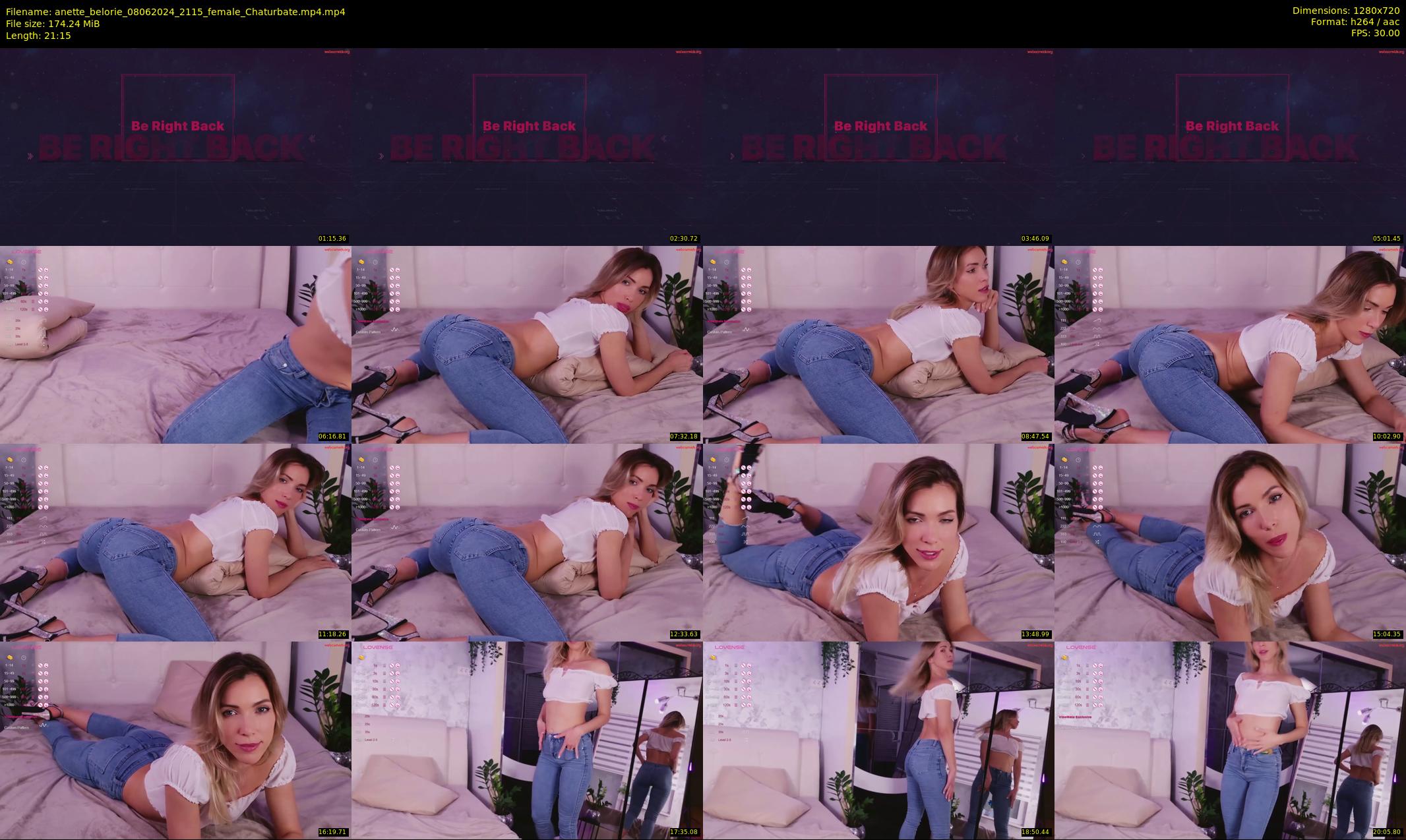 anette_belorie — 22 minute Chaturbate female cam show recording, 720p, Jun 8, 2024