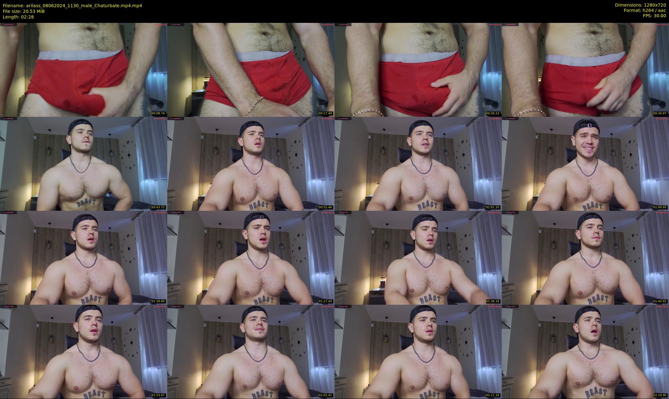arilass — 3 minute Chaturbate male cam show recording, 720p, Jun 8, 2024