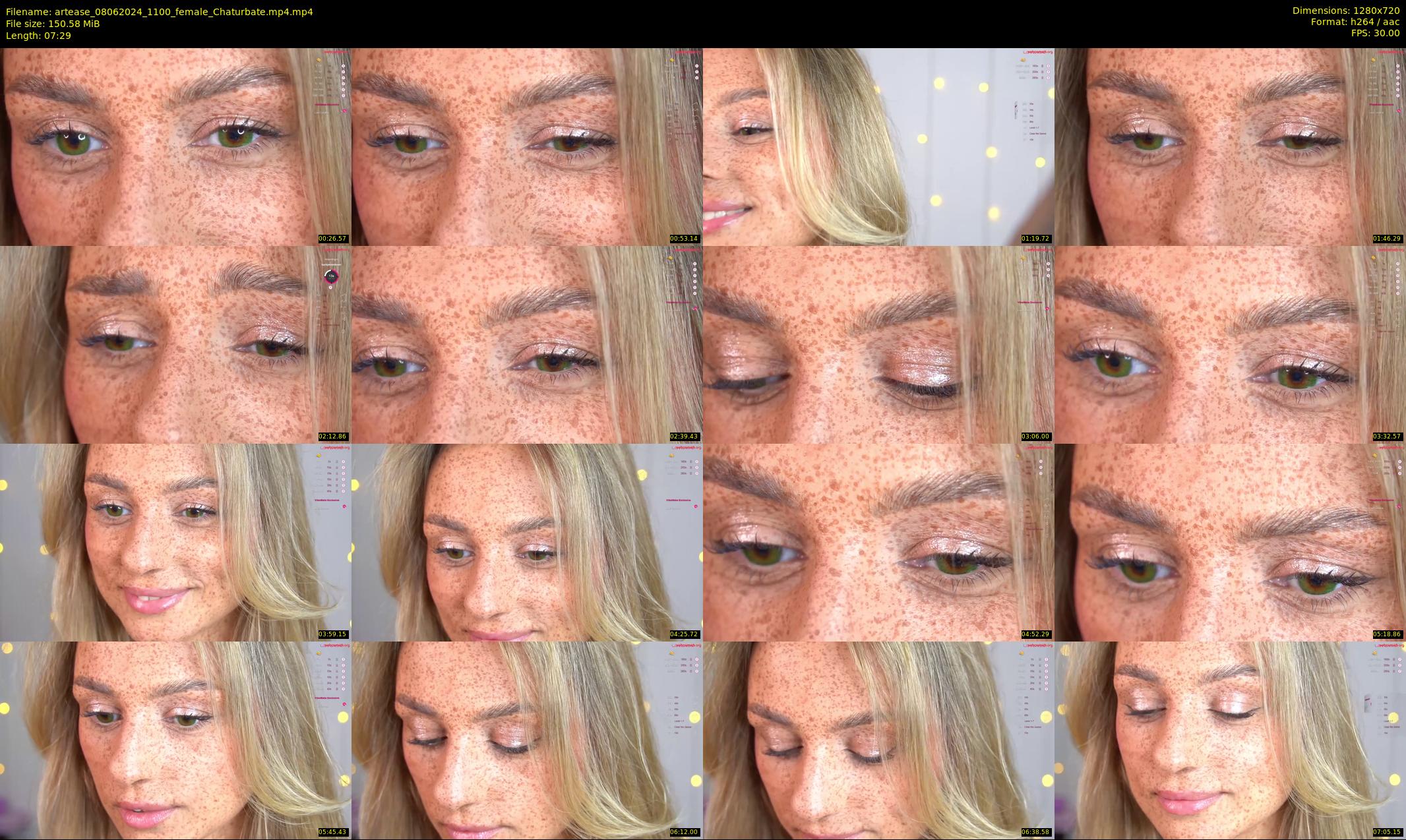 artease — 8 minute Chaturbate female cam show recording, 720p, Jun 8, 2024