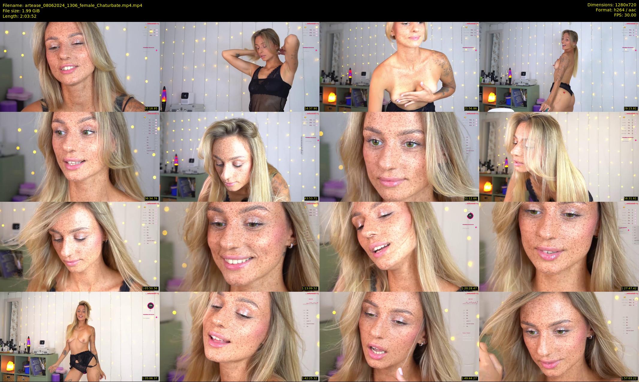 artease — 124 minute Chaturbate female cam show recording, 720p, Jun 8, 2024