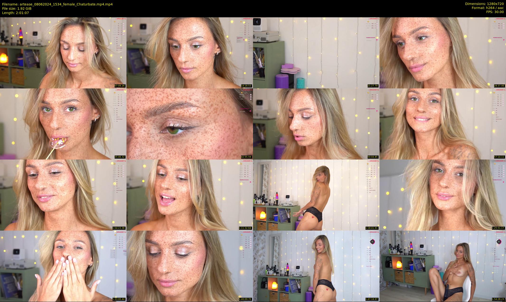 artease — 122 minute Chaturbate female cam show recording, 720p, Jun 8, 2024