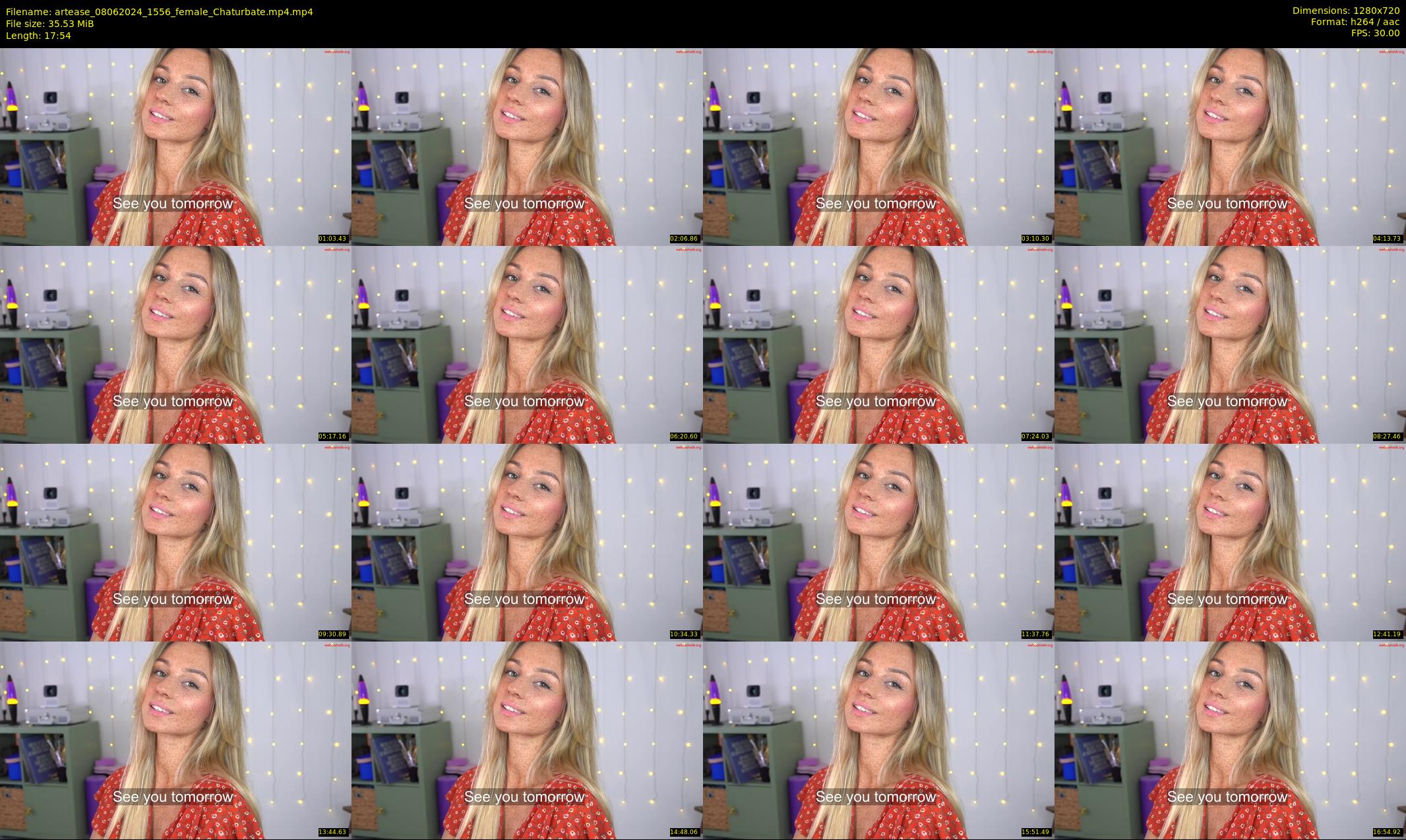 artease — 18 minute Chaturbate female cam show recording, 720p, Jun 8, 2024