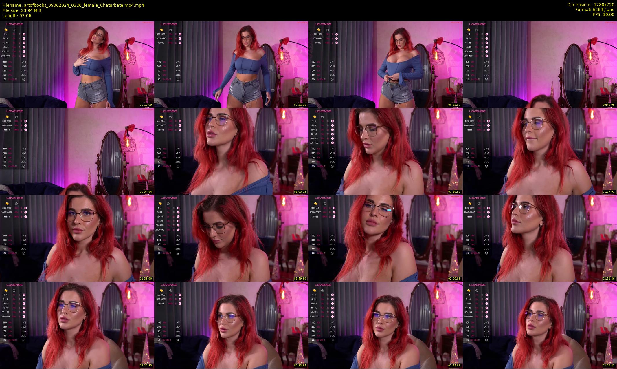 artofboobs — 4 minute Chaturbate female cam show recording, 720p, Jun 9, 2024