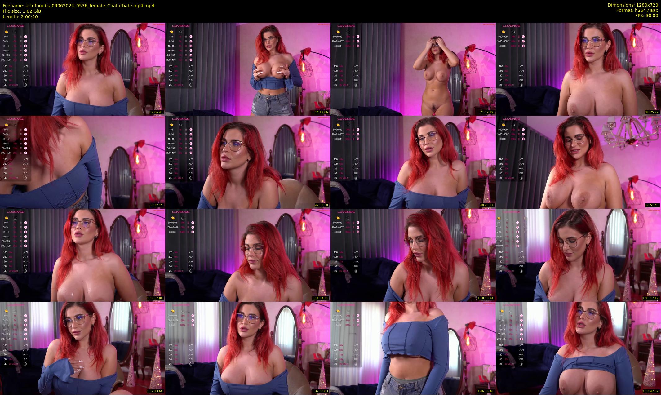 artofboobs — 121 minute Chaturbate female cam show recording, 720p, Jun 9, 2024