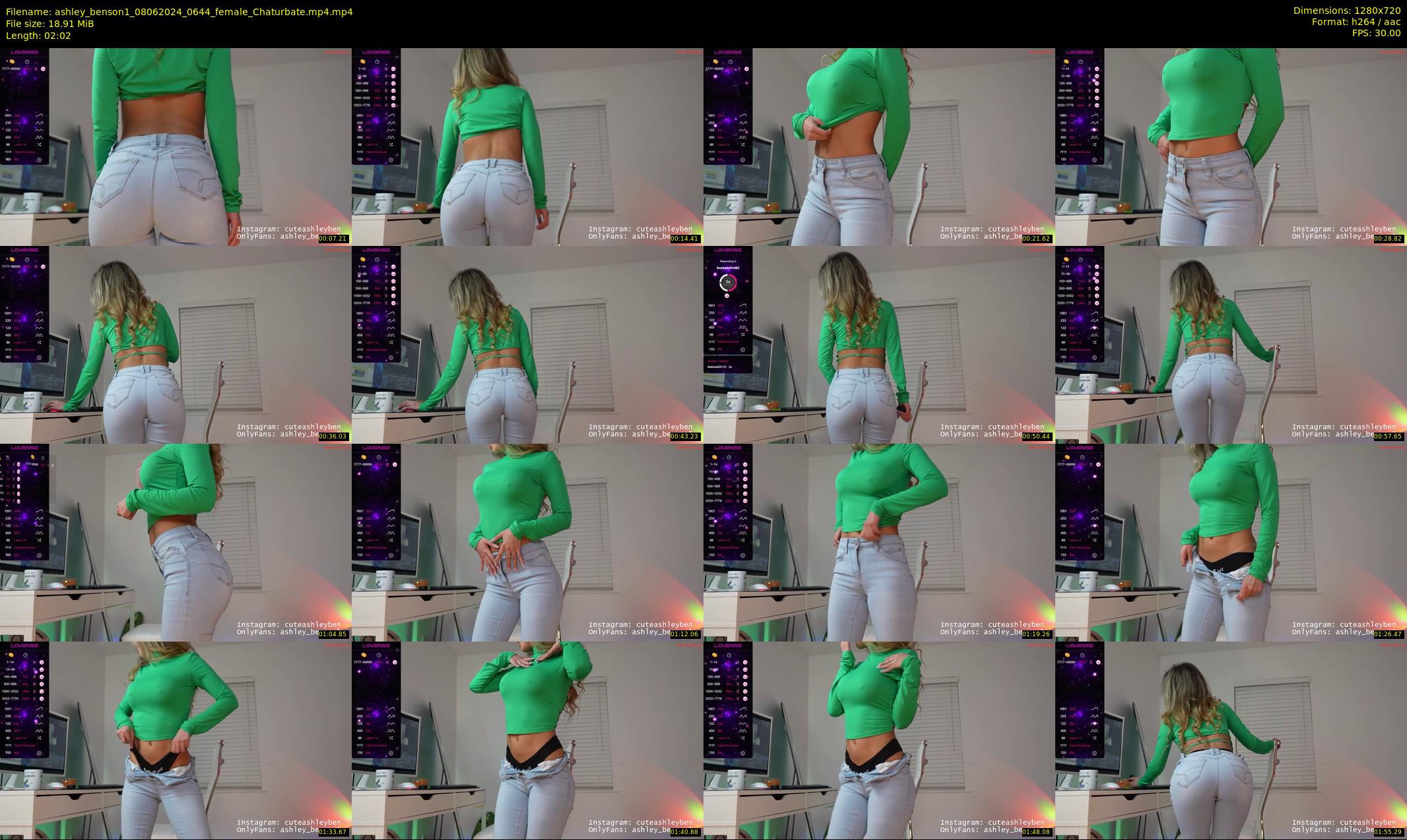 ashley_benson1 — 3 minute Chaturbate female cam show recording, 720p, Jun 8, 2024