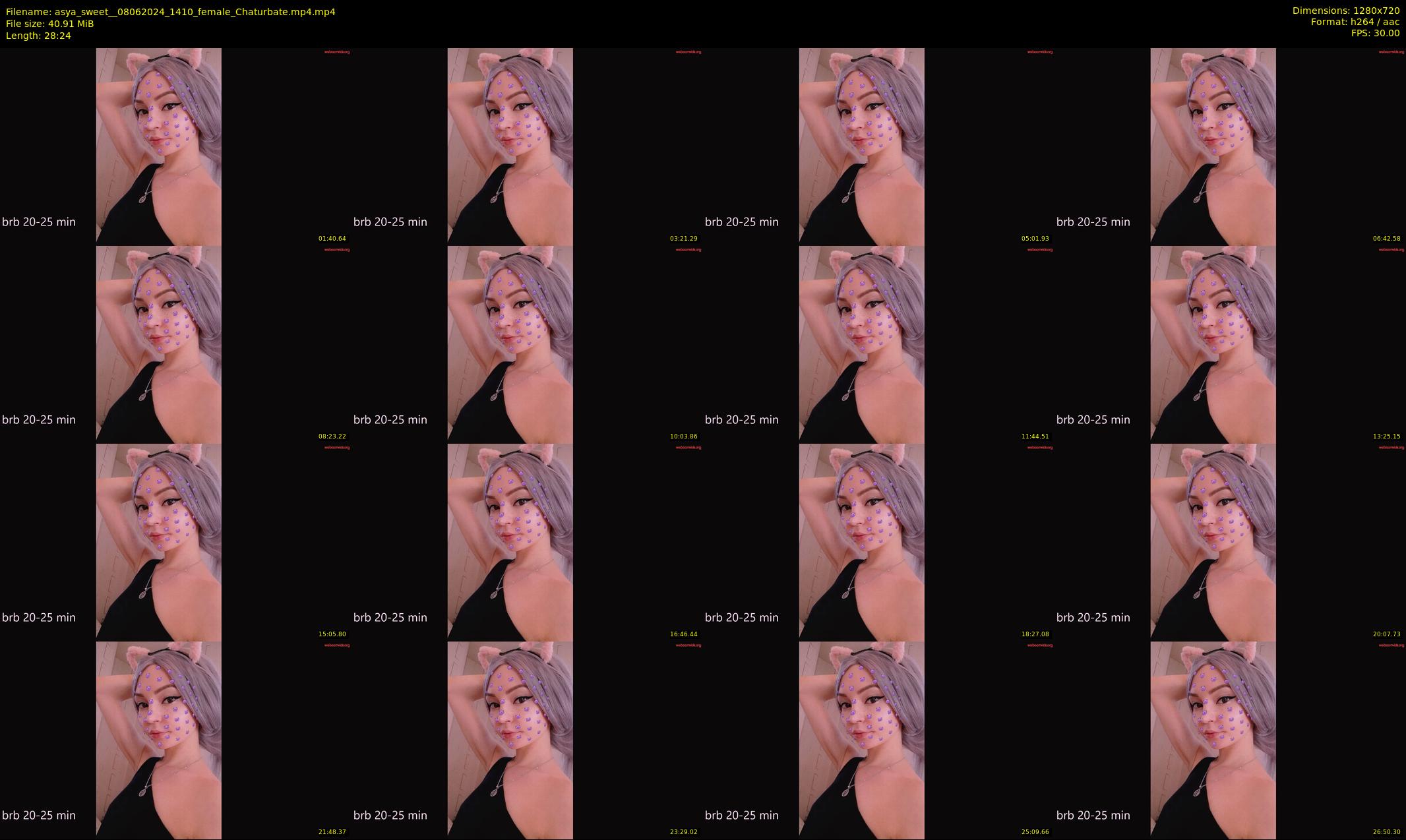 asya_sweet_ — 29 minute Chaturbate female cam show recording, 720p, Jun 8, 2024