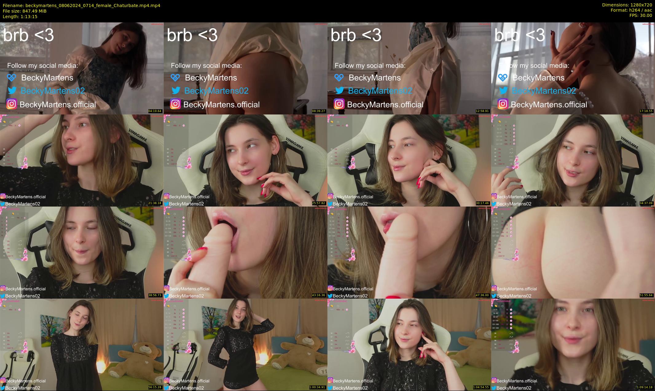 beckymartens — 74 minute Chaturbate female cam show recording, 720p, Jun 8, 2024