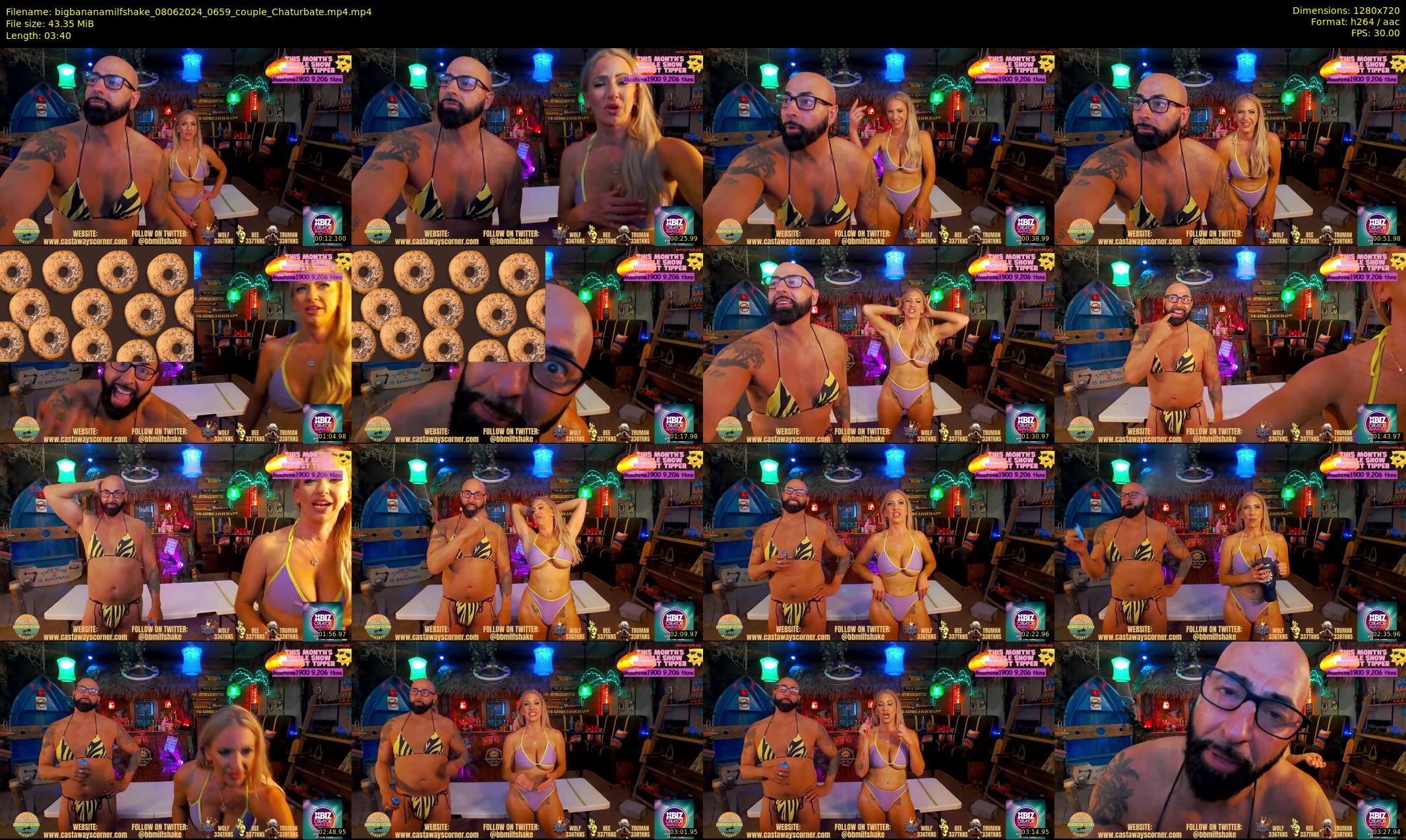 bigbananamilfshake — 4 minute Chaturbate couple cam show recording, 720p, Jun 8, 2024