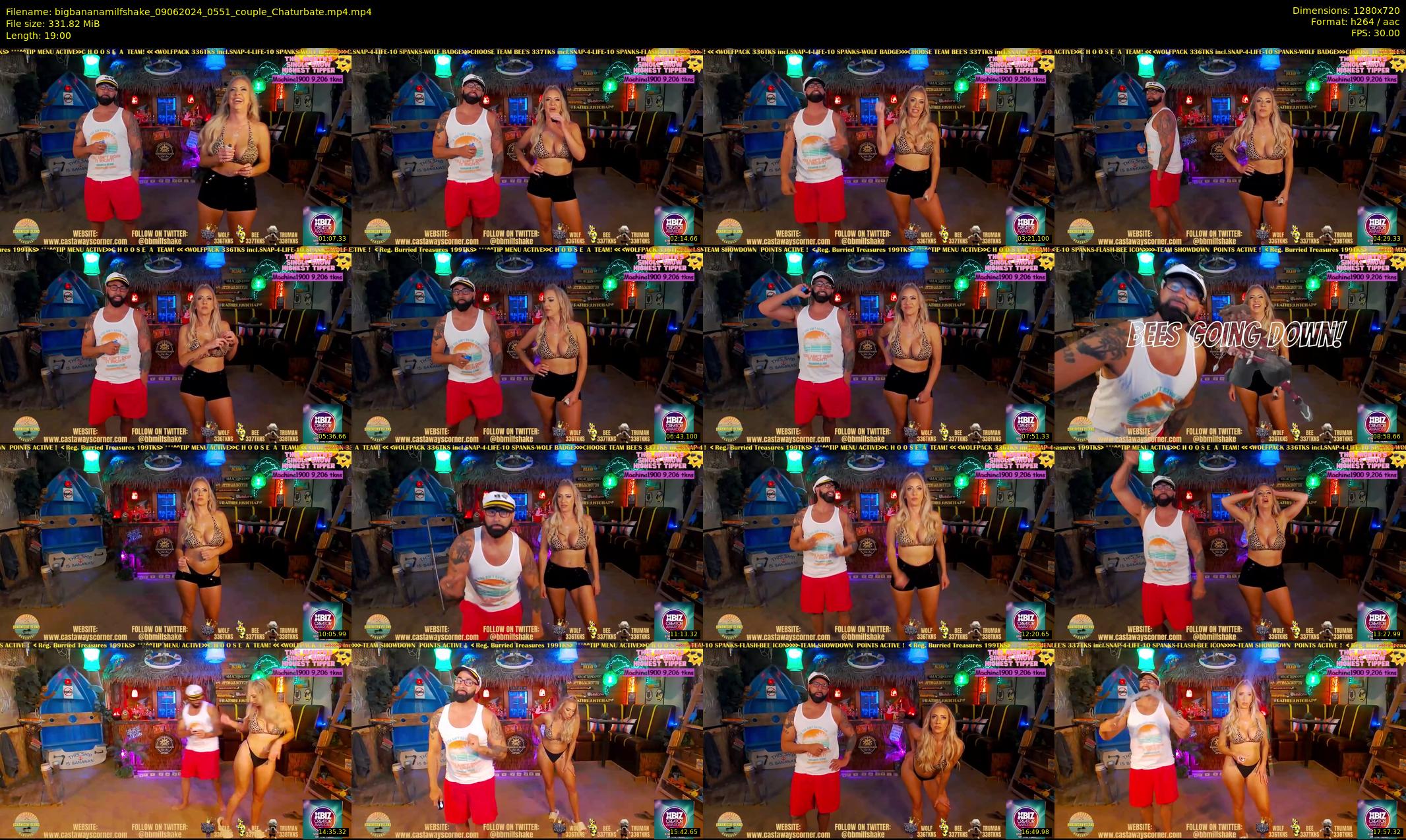 bigbananamilfshake — 19 minute Chaturbate couple cam show recording, 720p, Jun 9, 2024