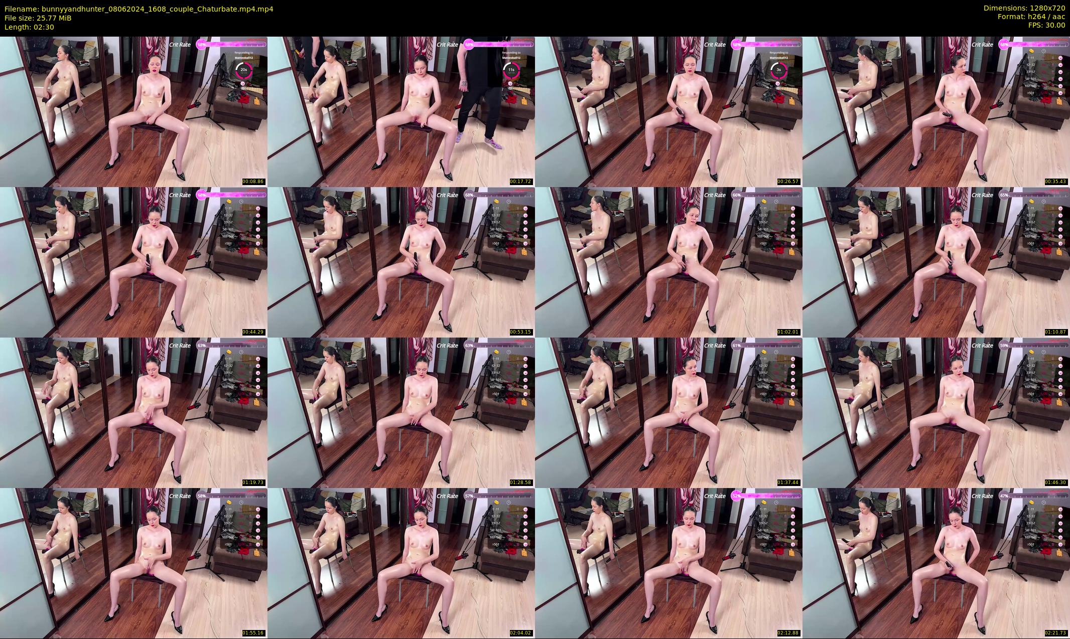 bunnyyandhunter — 3 minute Chaturbate couple cam show recording, 720p, Jun 8, 2024