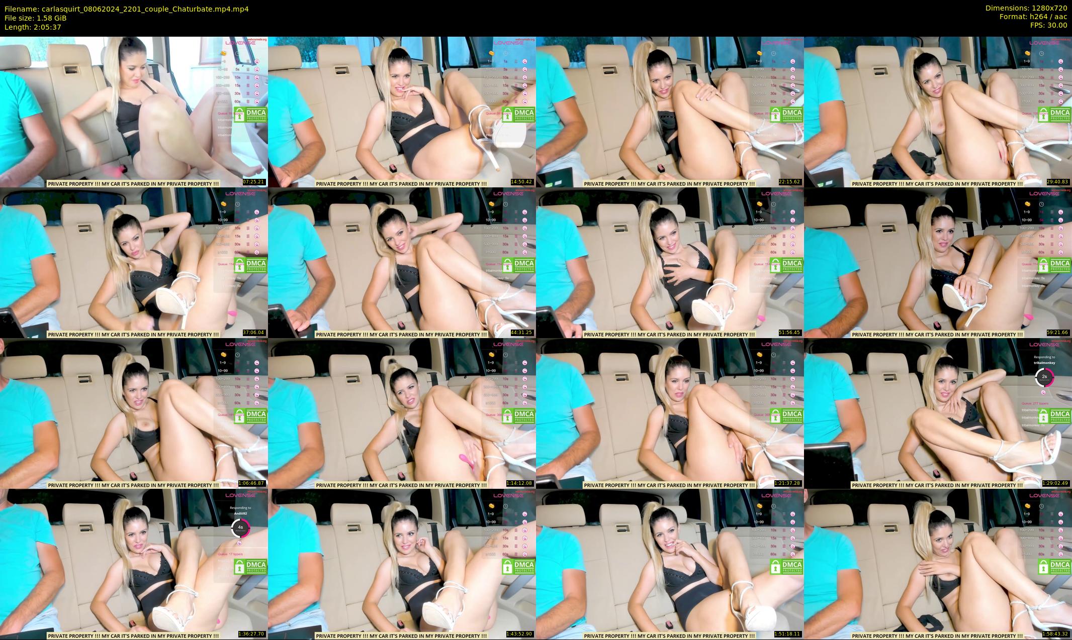 carlasquirt — 126 minute Chaturbate female cam show recording, 720p, Jun 8, 2024