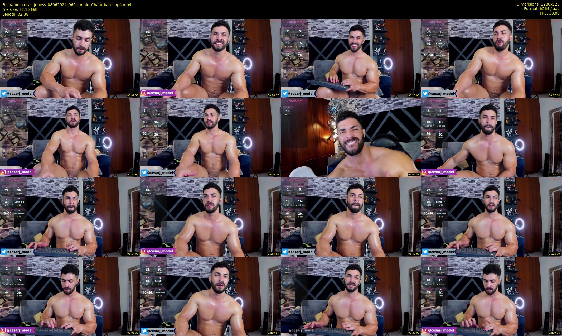 cesar_joness — 3 minute Chaturbate male cam show recording, 720p, Jun 8, 2024