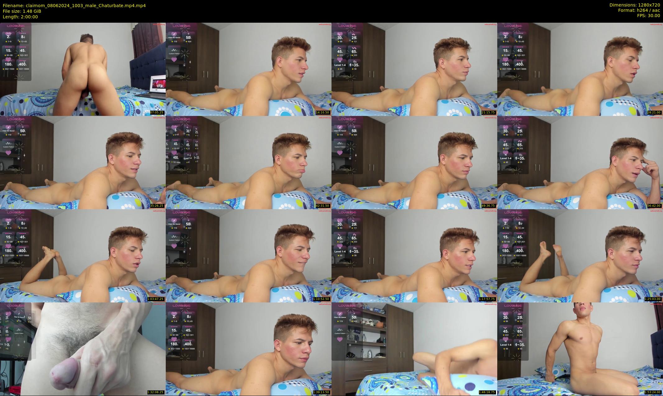 claimom — 120 minute Chaturbate male cam show recording, 720p, Jun 8, 2024
