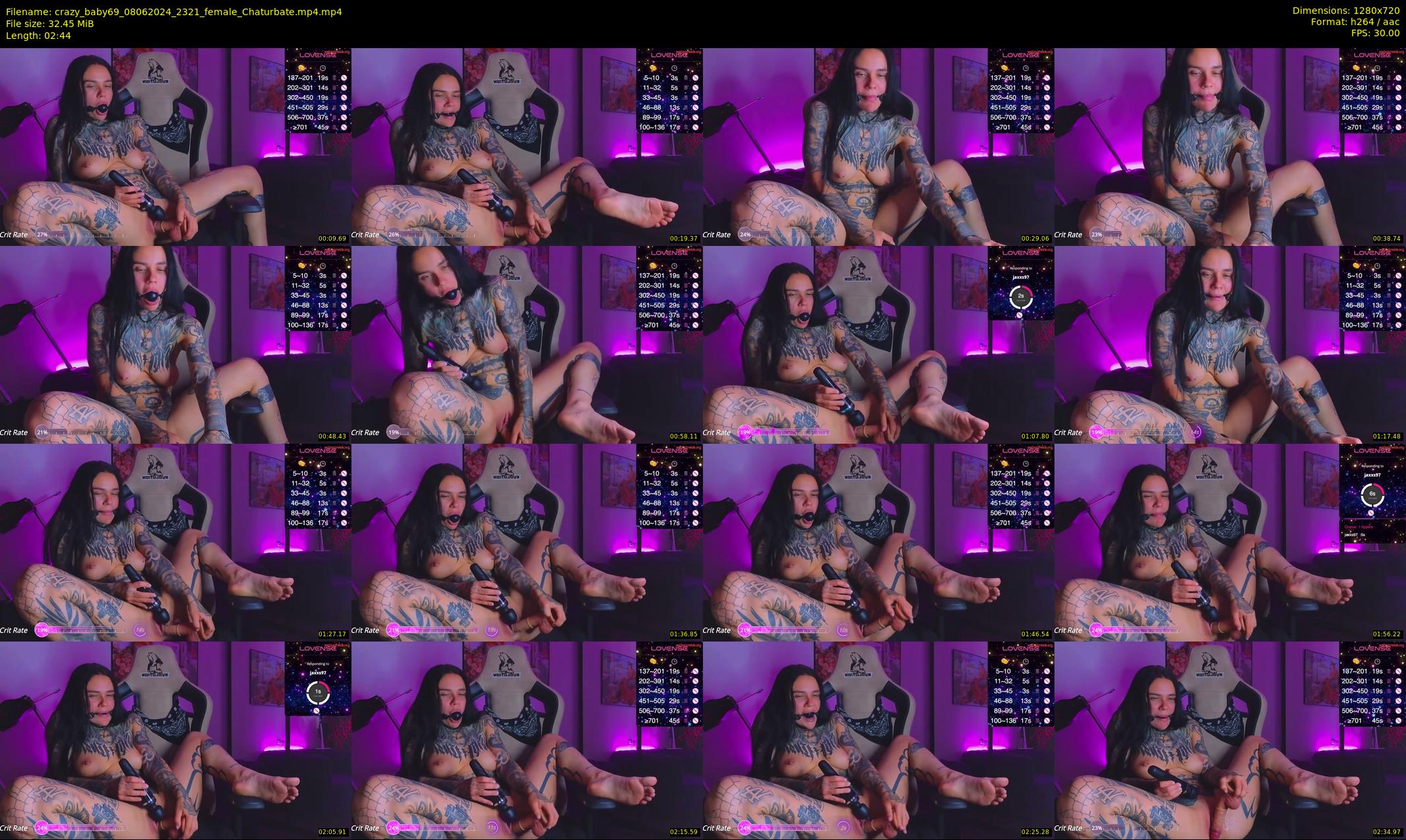 crazy_baby69 — 3 minute Chaturbate female cam show recording, 720p, Jun 8, 2024