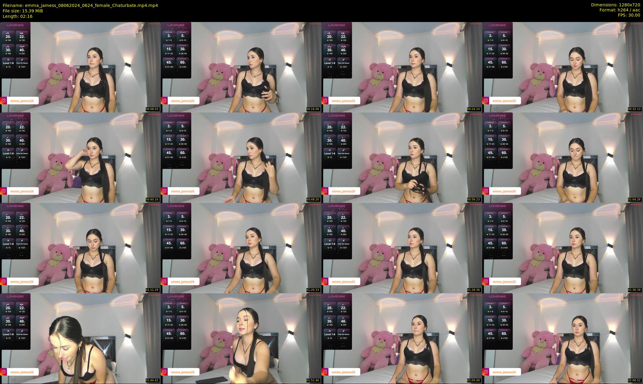 emma_jamess — 3 minute Chaturbate female cam show recording, 720p, Jun 8, 2024