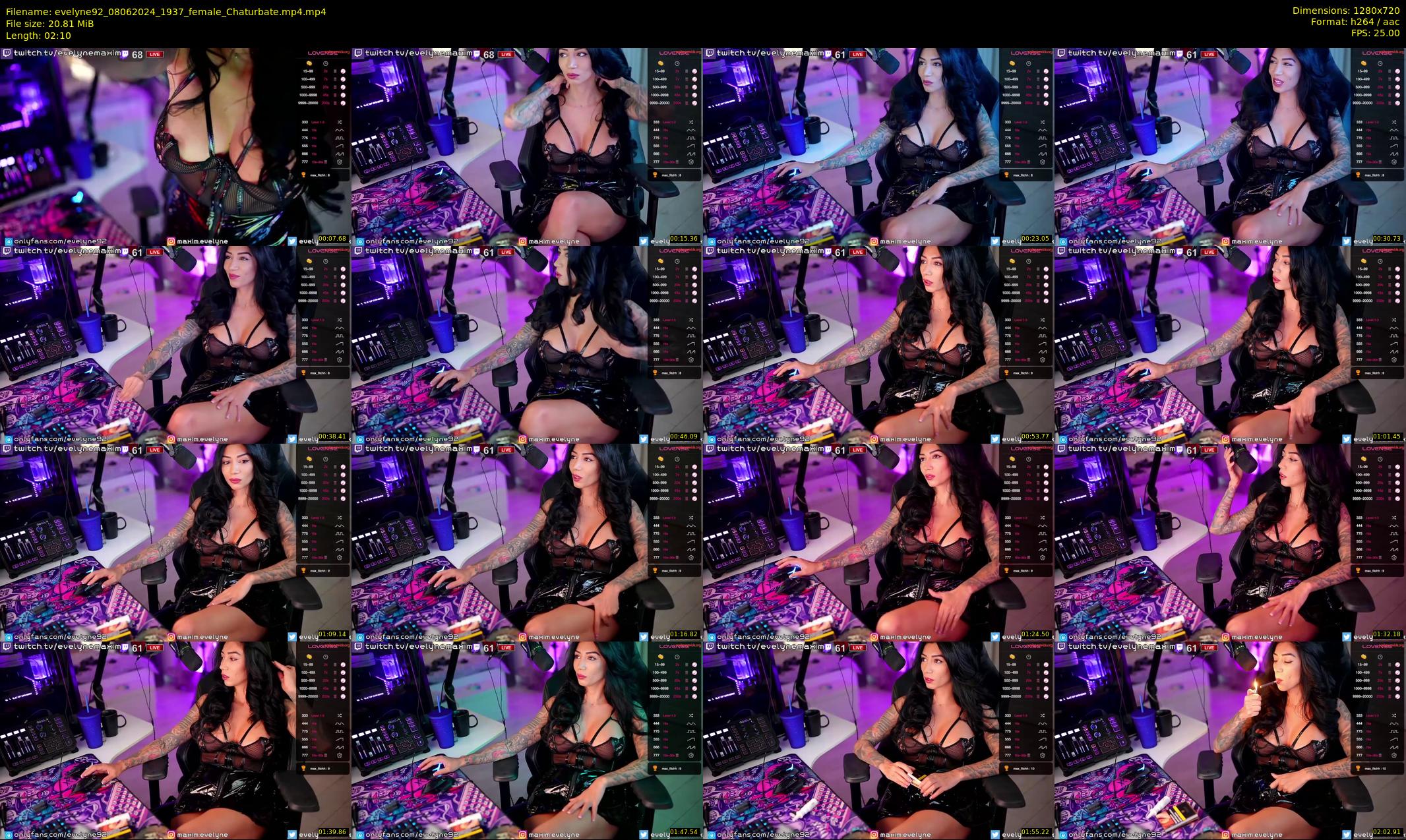 evelyne92 — 3 minute Chaturbate female cam show recording, 720p, Jun 8, 2024