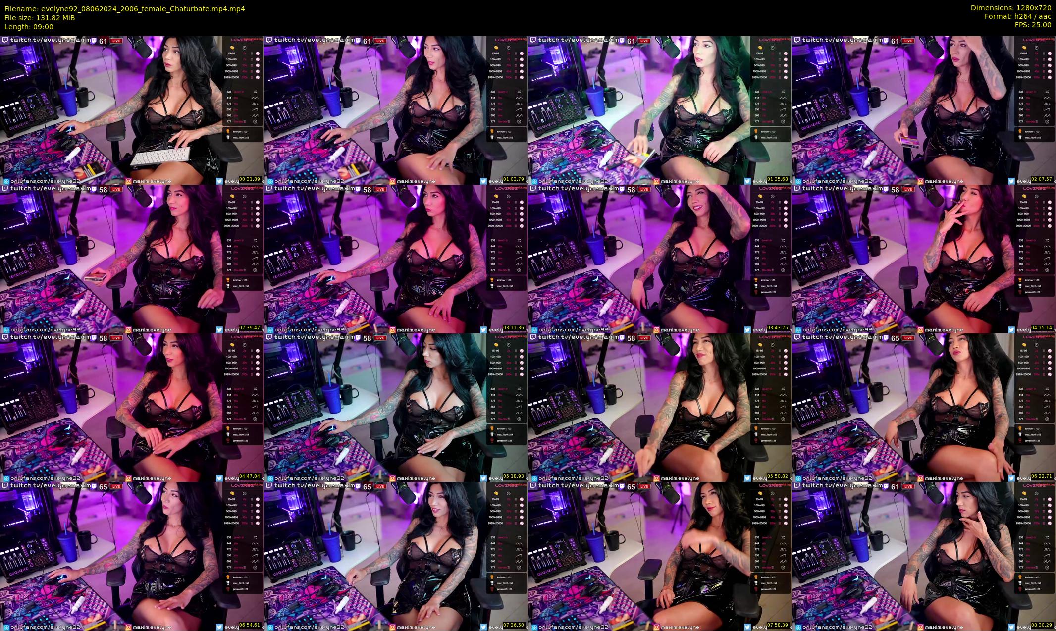 evelyne92 — 9 minute Chaturbate female cam show recording, 720p, Jun 8, 2024