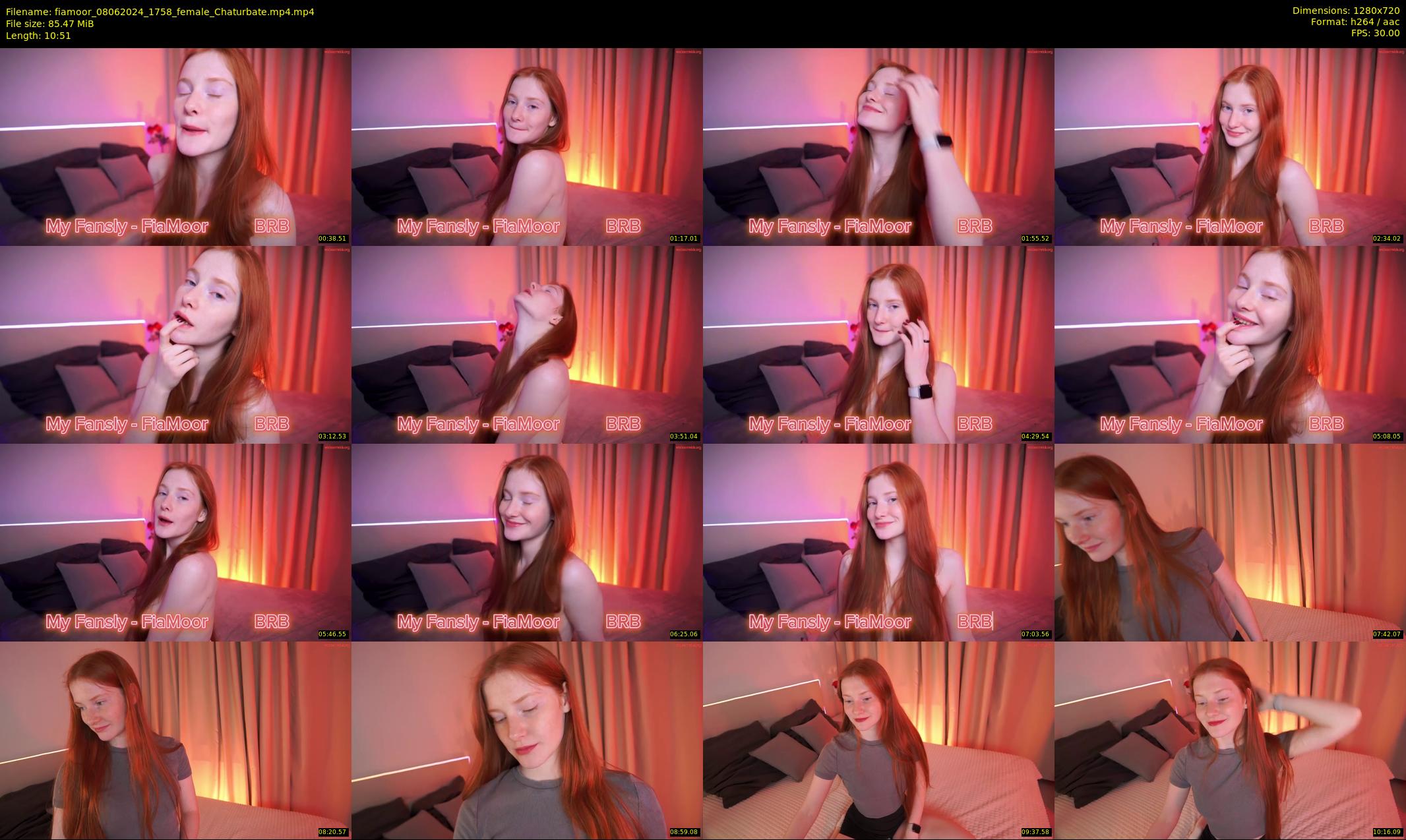 fiamoor — 11 minute Chaturbate female cam show recording, 720p, Jun 8, 2024