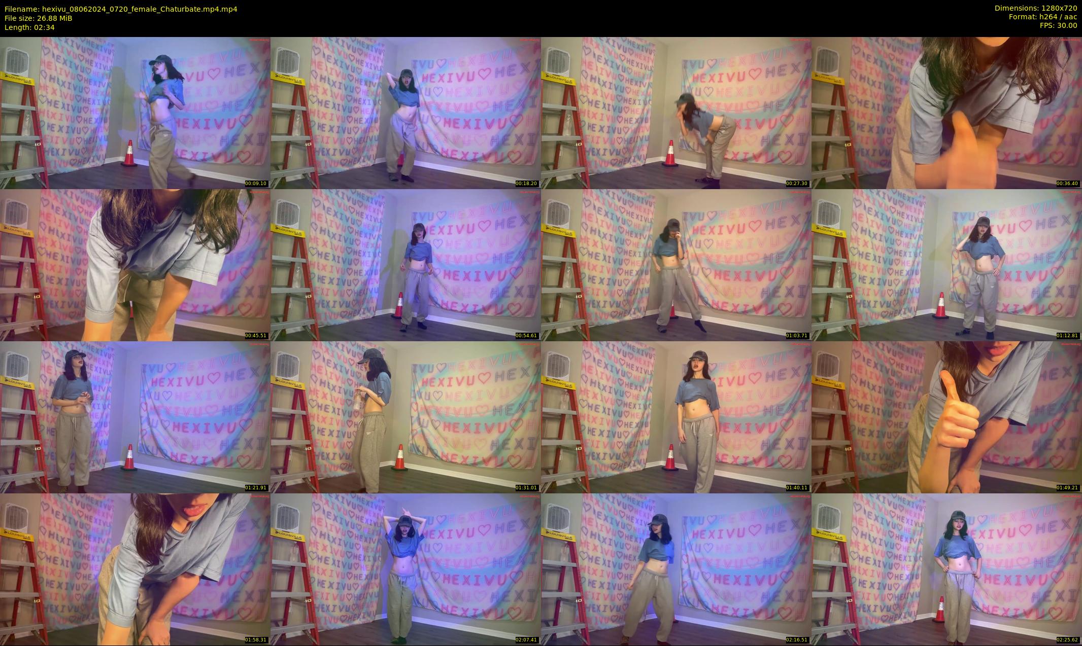 hexivu — 3 minute Chaturbate female cam show recording, 720p, Jun 8, 2024