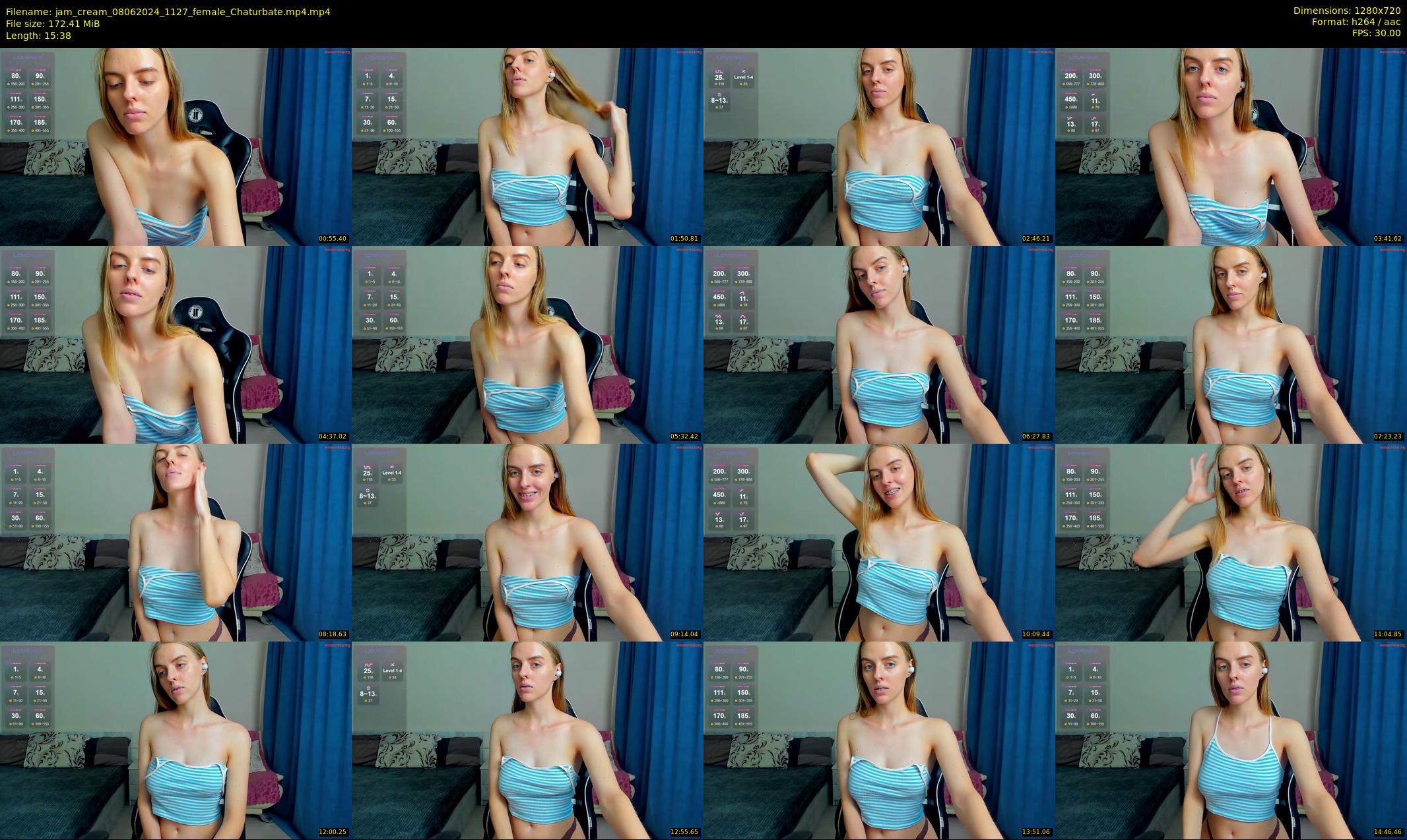jam_cream — 16 minute Chaturbate female cam show recording, 720p, Jun 8, 2024