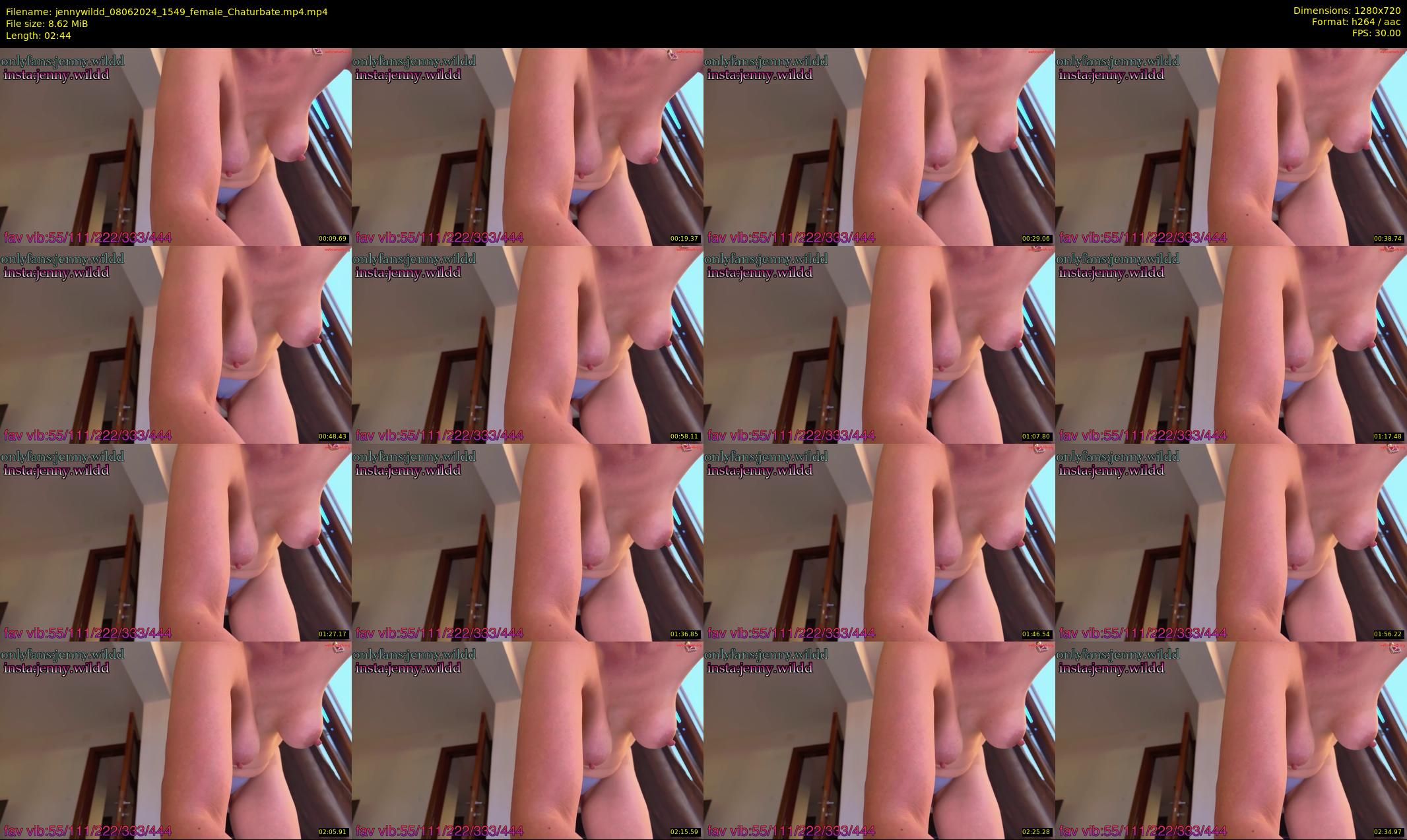 jennywildd — 3 minute Chaturbate female cam show recording, 720p, Jun 8, 2024