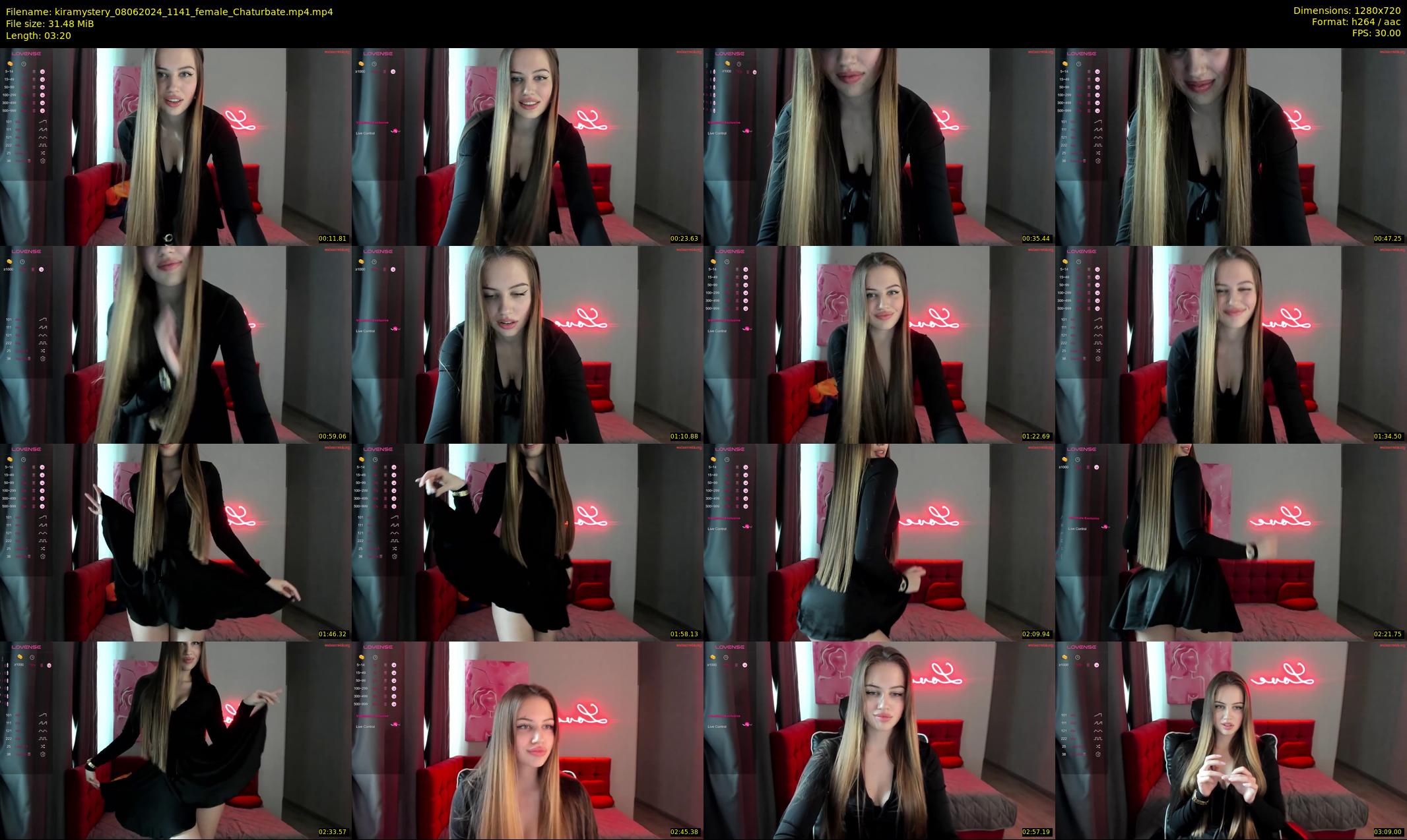kiramystery — 4 minute Chaturbate female cam show recording, 720p, Jun 8, 2024