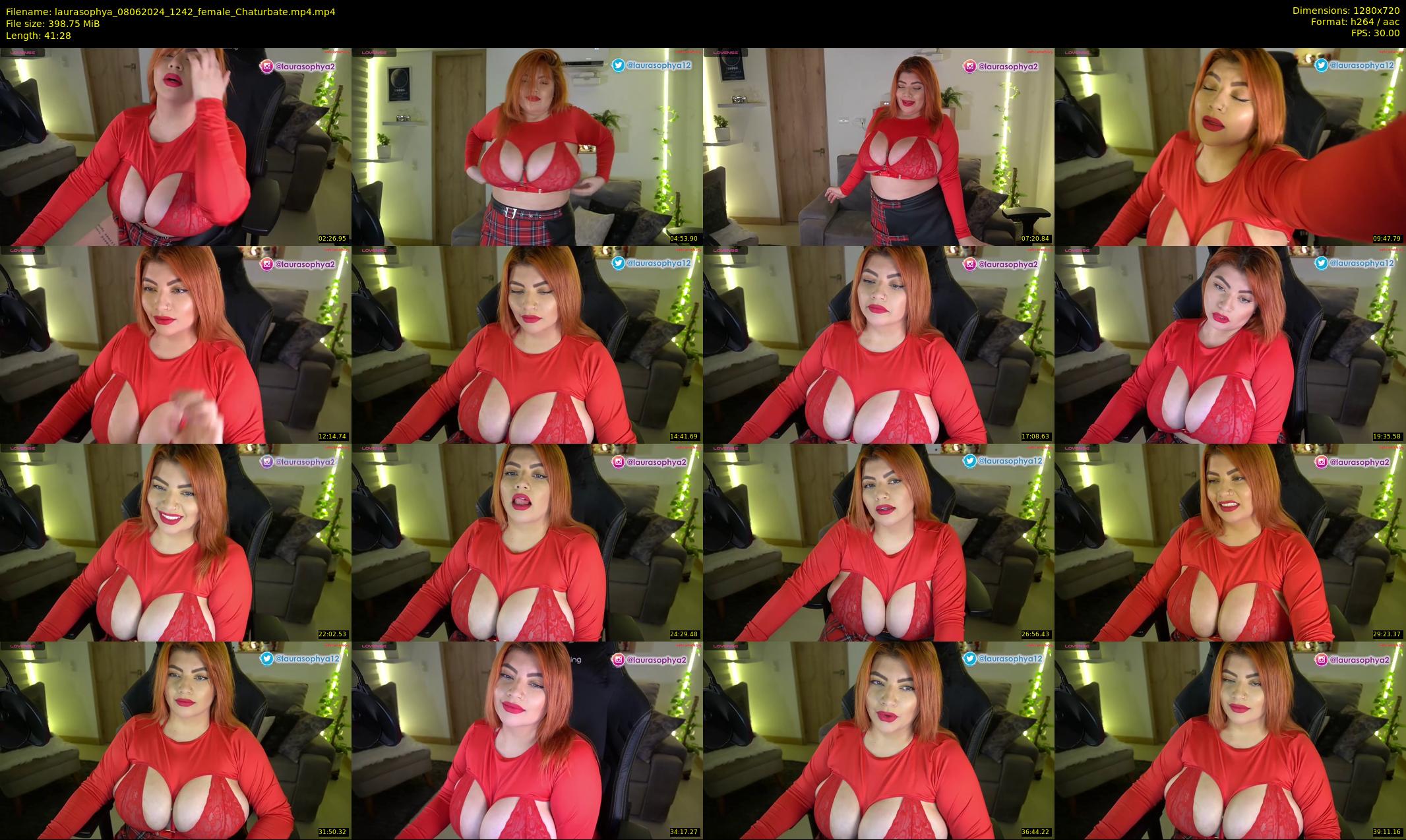 laurasophya — 42 minute Chaturbate female cam show recording, 720p, Jun 8, 2024
