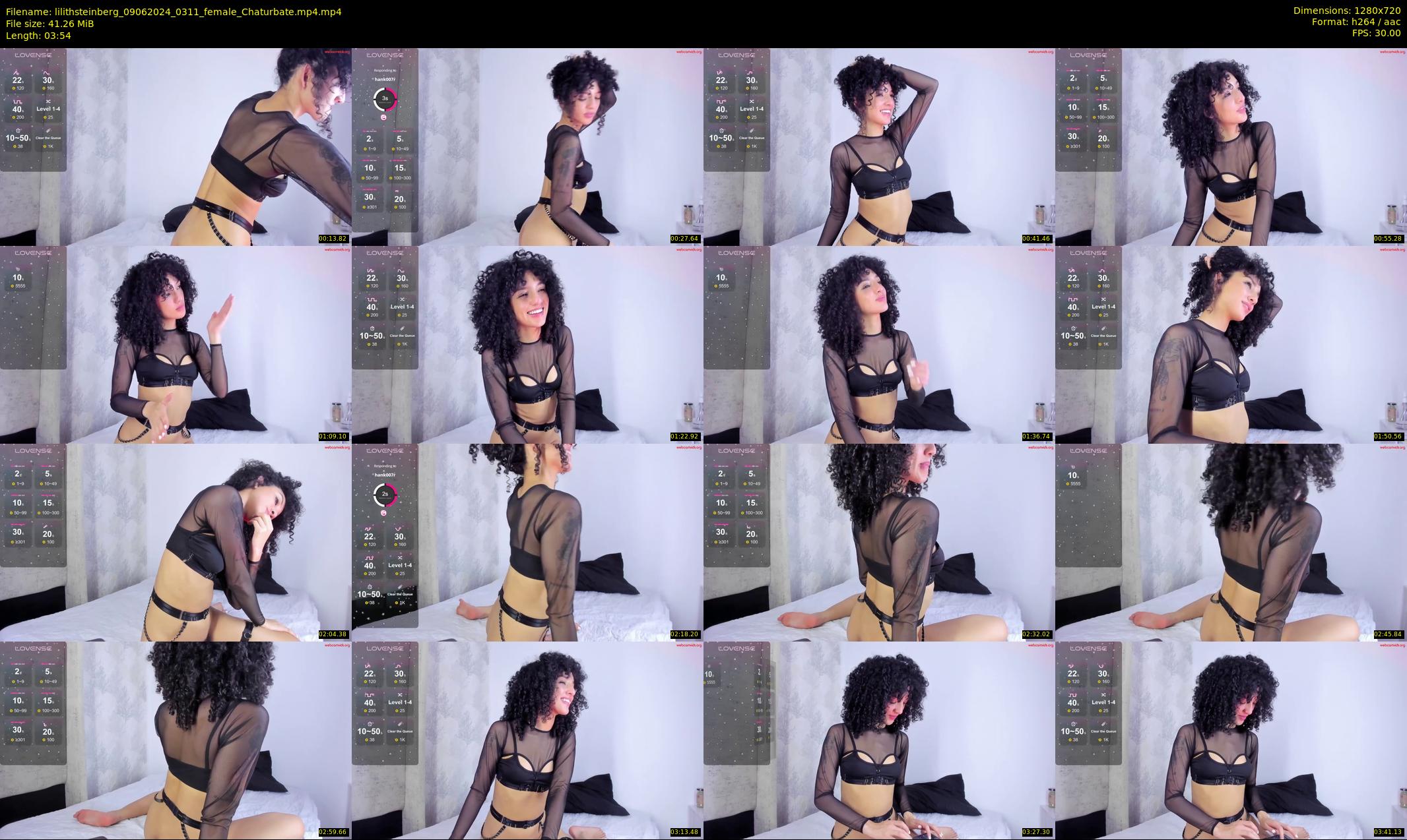 lilithsteinberg — 4 minute Chaturbate female cam show recording, 720p, Jun 9, 2024