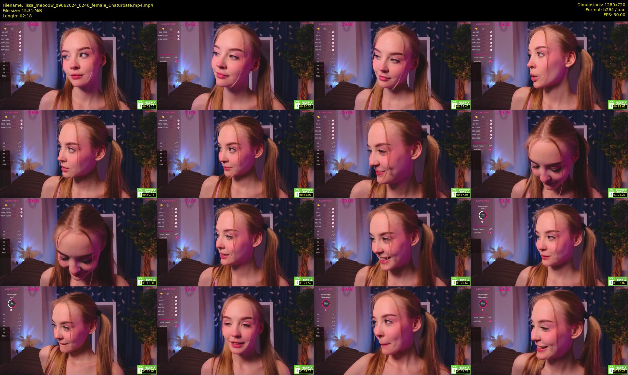 lissa_meooow — 3 minute Chaturbate female cam show recording, 720p, Jun 9, 2024