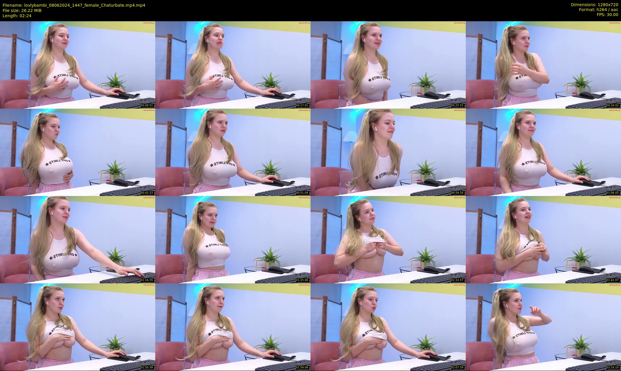 lovlybambi — 3 minute Chaturbate female cam show recording, 720p, Jun 8, 2024