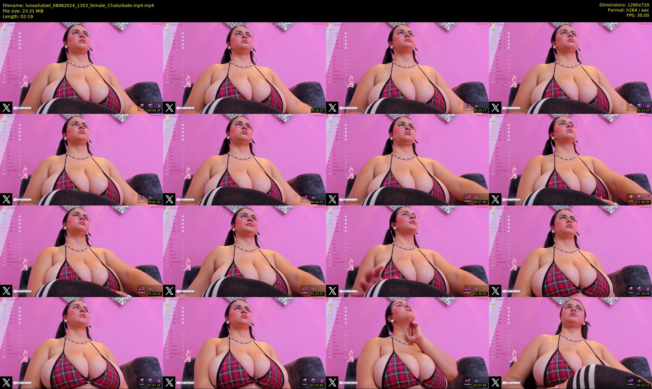 lunaahatzel — 3 minute Chaturbate female cam show recording, 720p, Jun 8, 2024