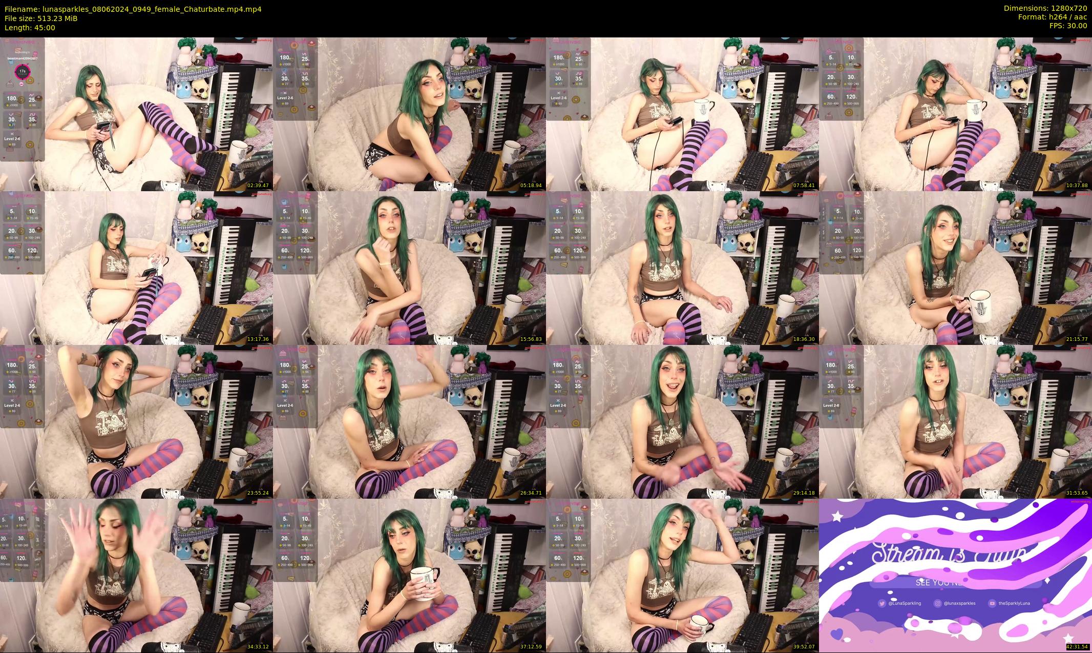lunasparkles — 45 minute Chaturbate female cam show recording, 720p, Jun 8, 2024