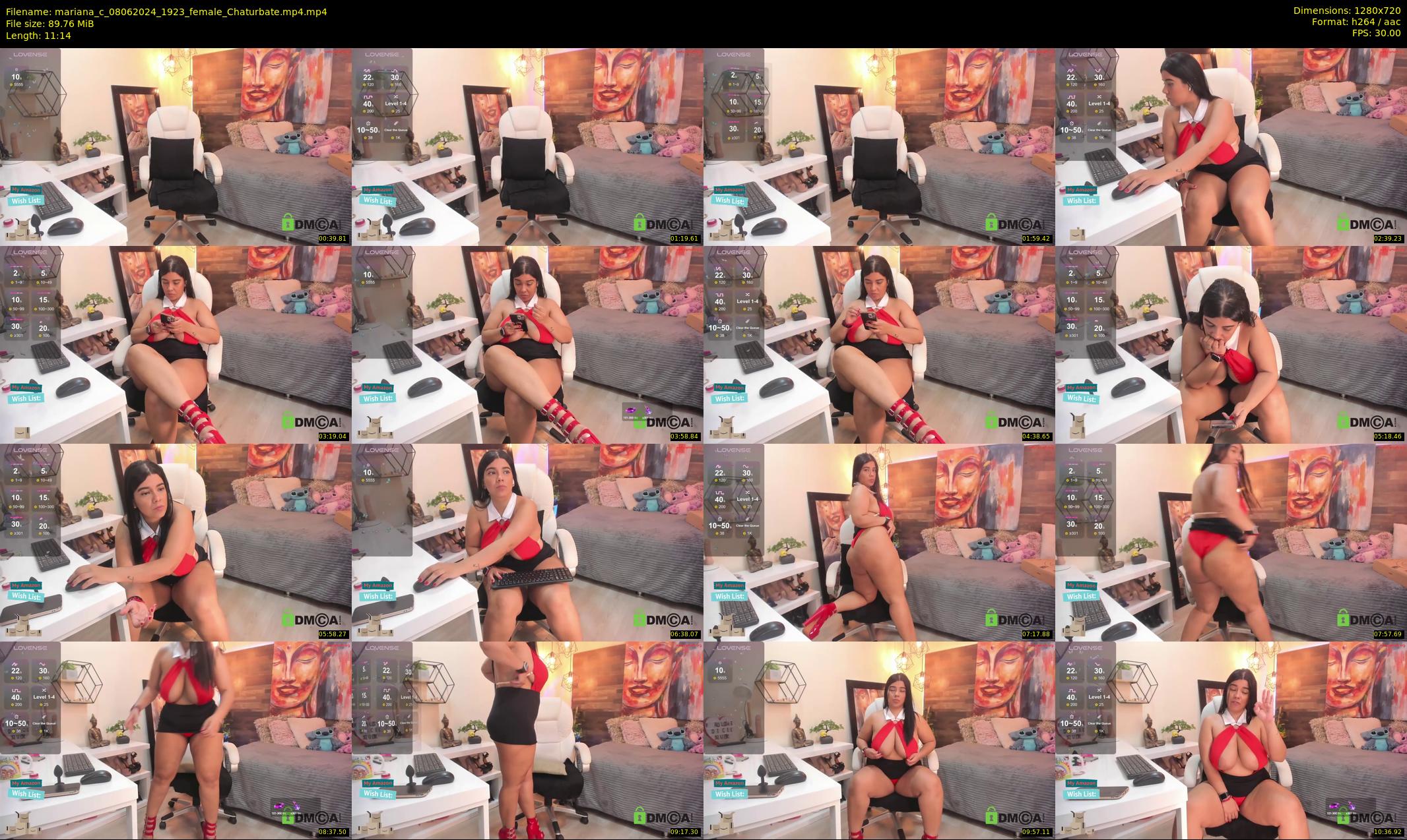 mariana_c — 12 minute Chaturbate female cam show recording, 720p, Jun 8, 2024