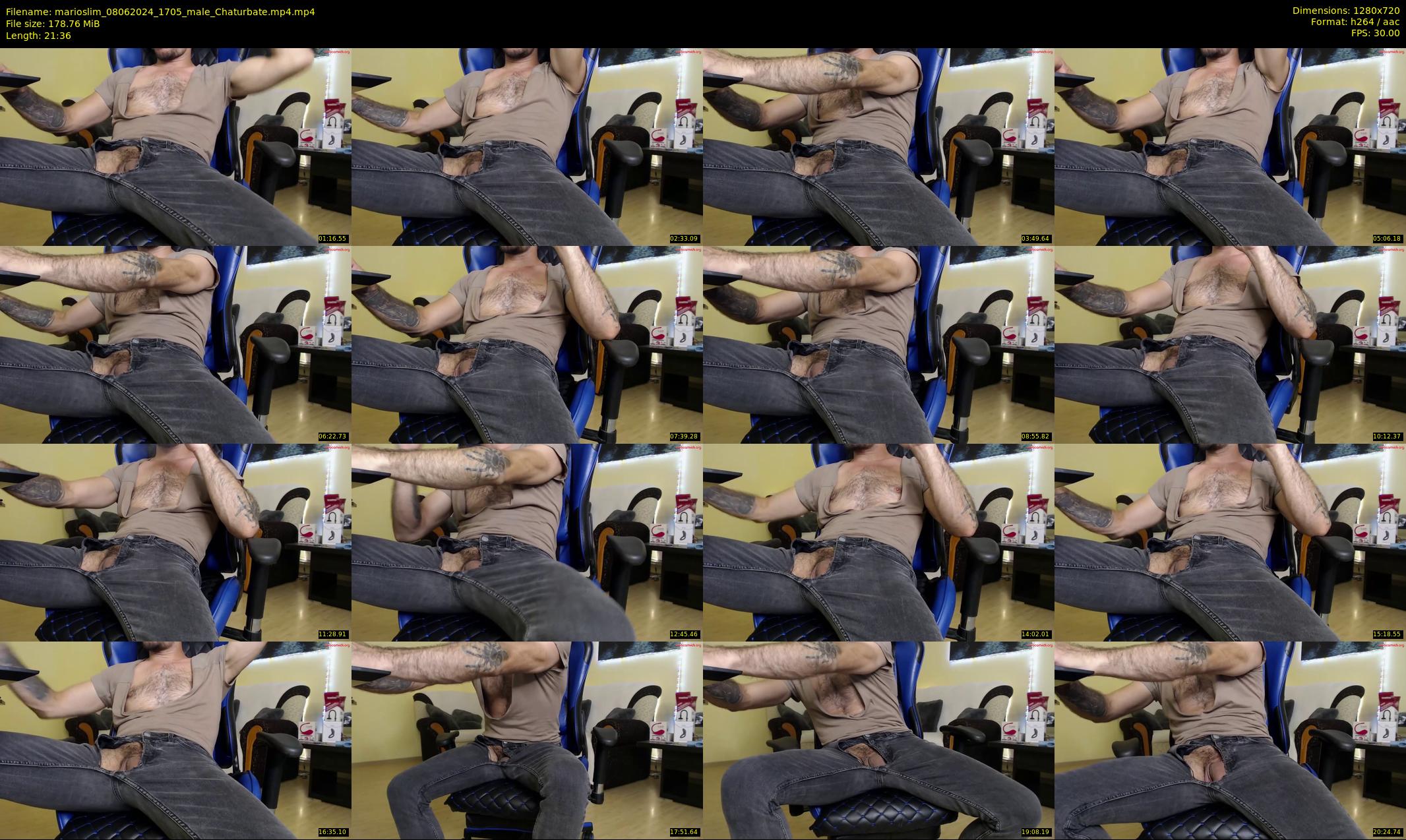 marioslim — 22 minute Chaturbate male cam show recording, 720p, Jun 8, 2024