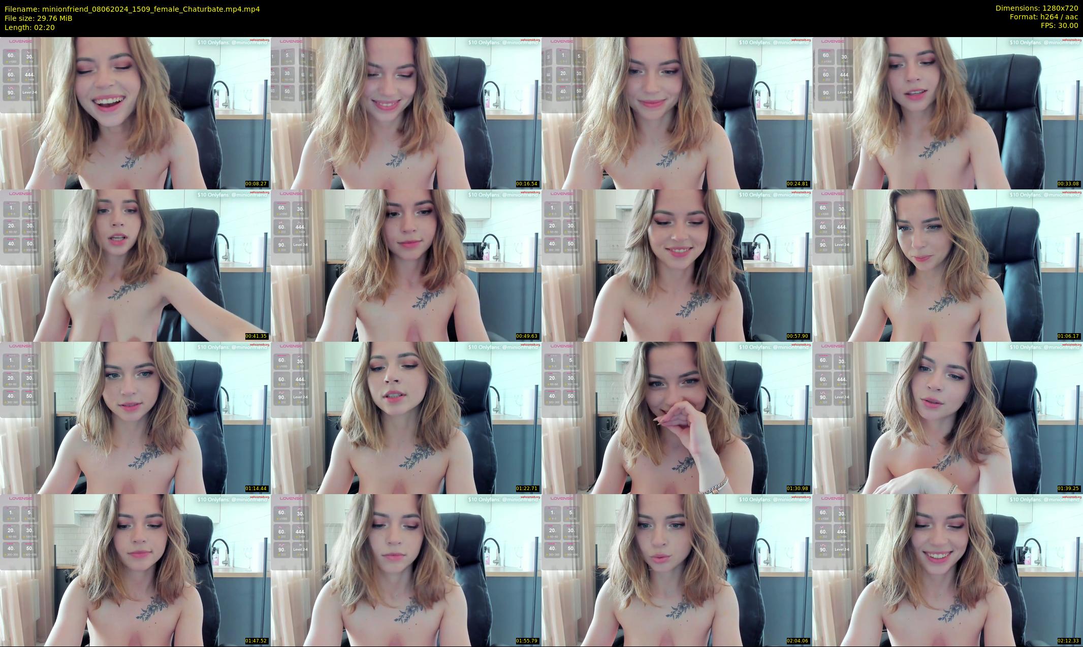 minionfriend — 3 minute Chaturbate female cam show recording, 720p, Jun 8, 2024