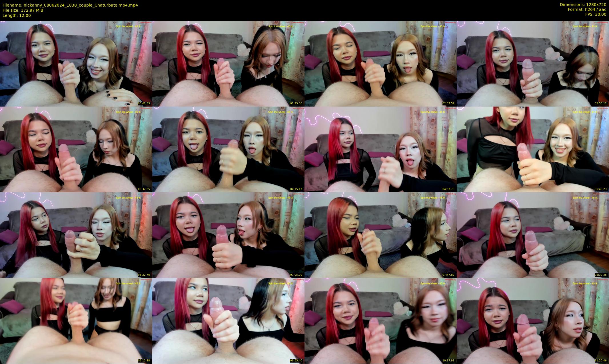 nickanny — 12 minute Chaturbate couple cam show recording, 720p, Jun 8, 2024