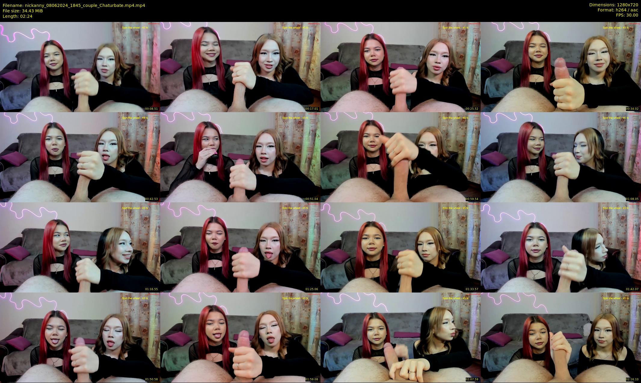 nickanny — 3 minute Chaturbate couple cam show recording, 720p, Jun 8, 2024