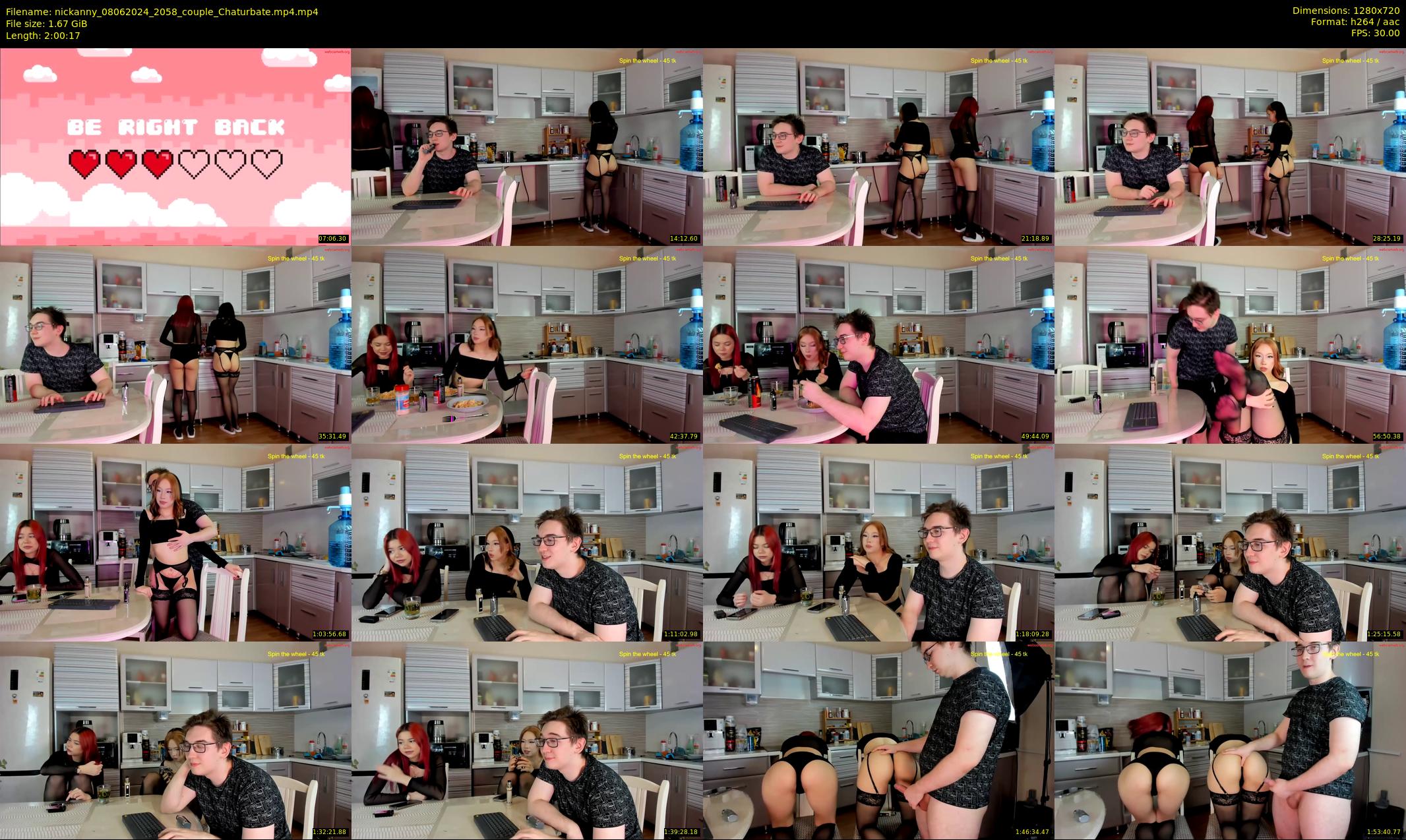 nickanny — 121 minute Chaturbate couple cam show recording, 720p, Jun 8, 2024