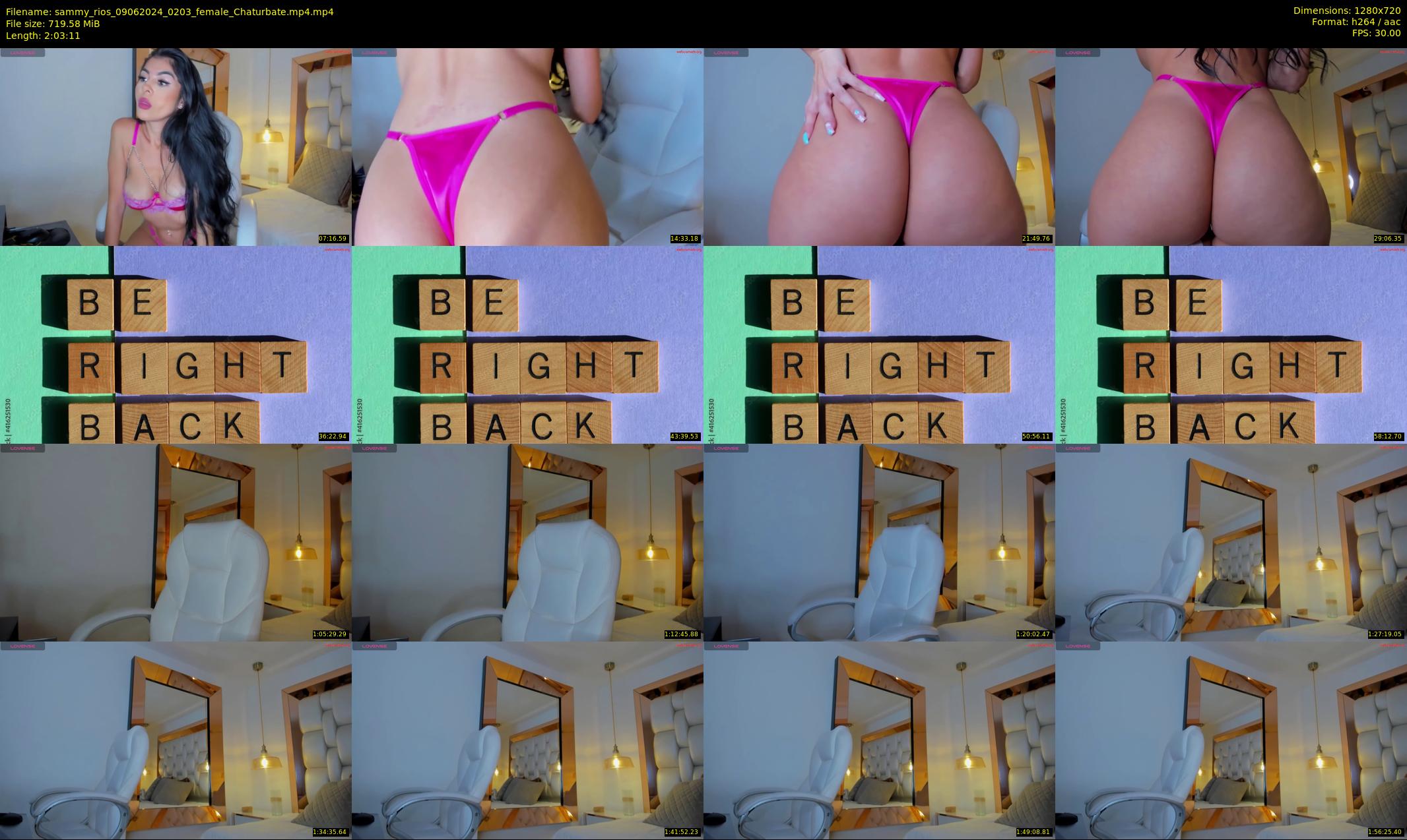 sammy_rios — 124 minute Chaturbate female cam show recording, 720p, Jun 9, 2024
